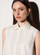 Camicia regular fit con colletto alla francese in popeline di puro cotone donna_3