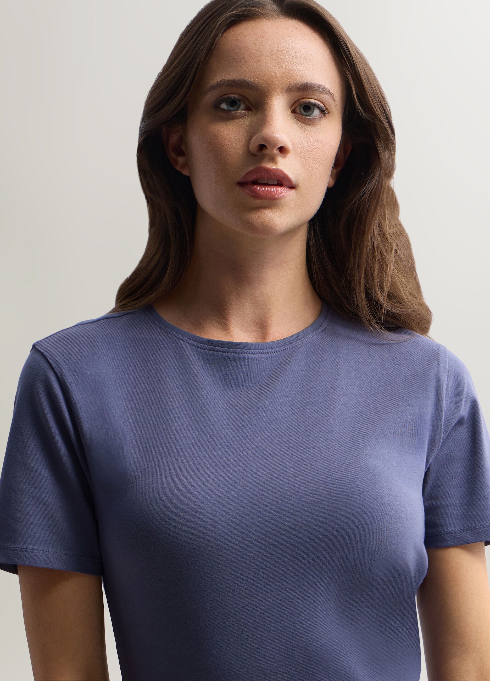 T-shirt girocollo stretch donna_2