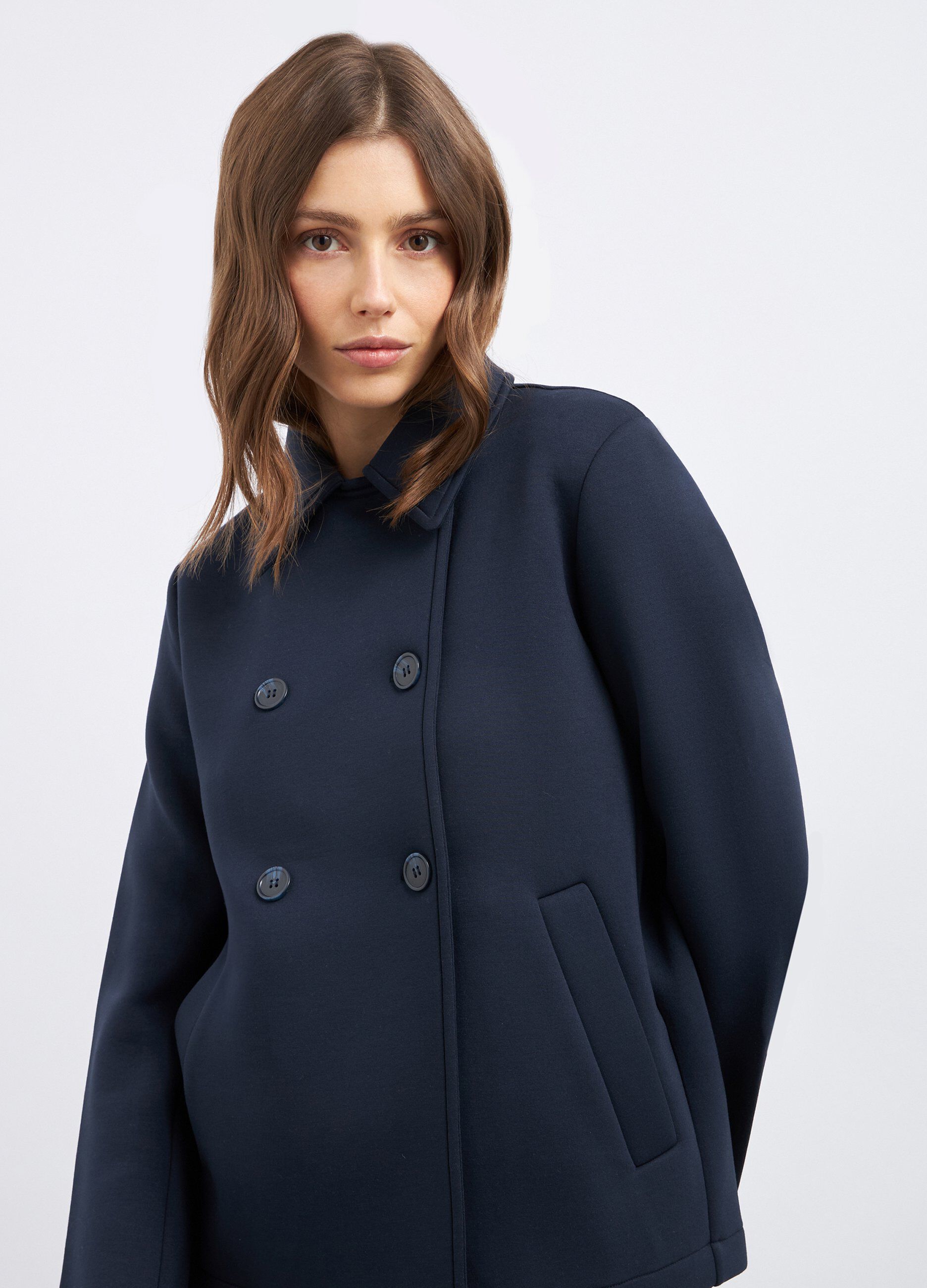 Cappotto corto in doppiopetto donna_2