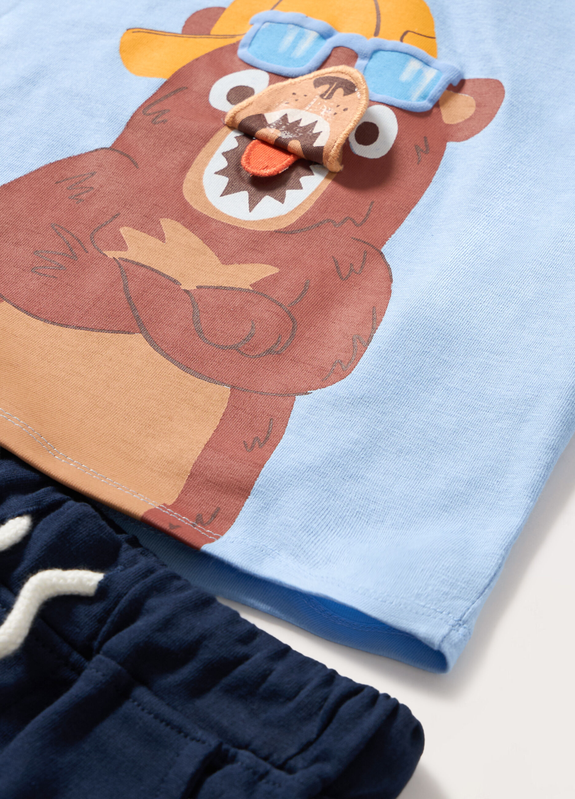 Jogging set in jersey di puro cotone neonato_1