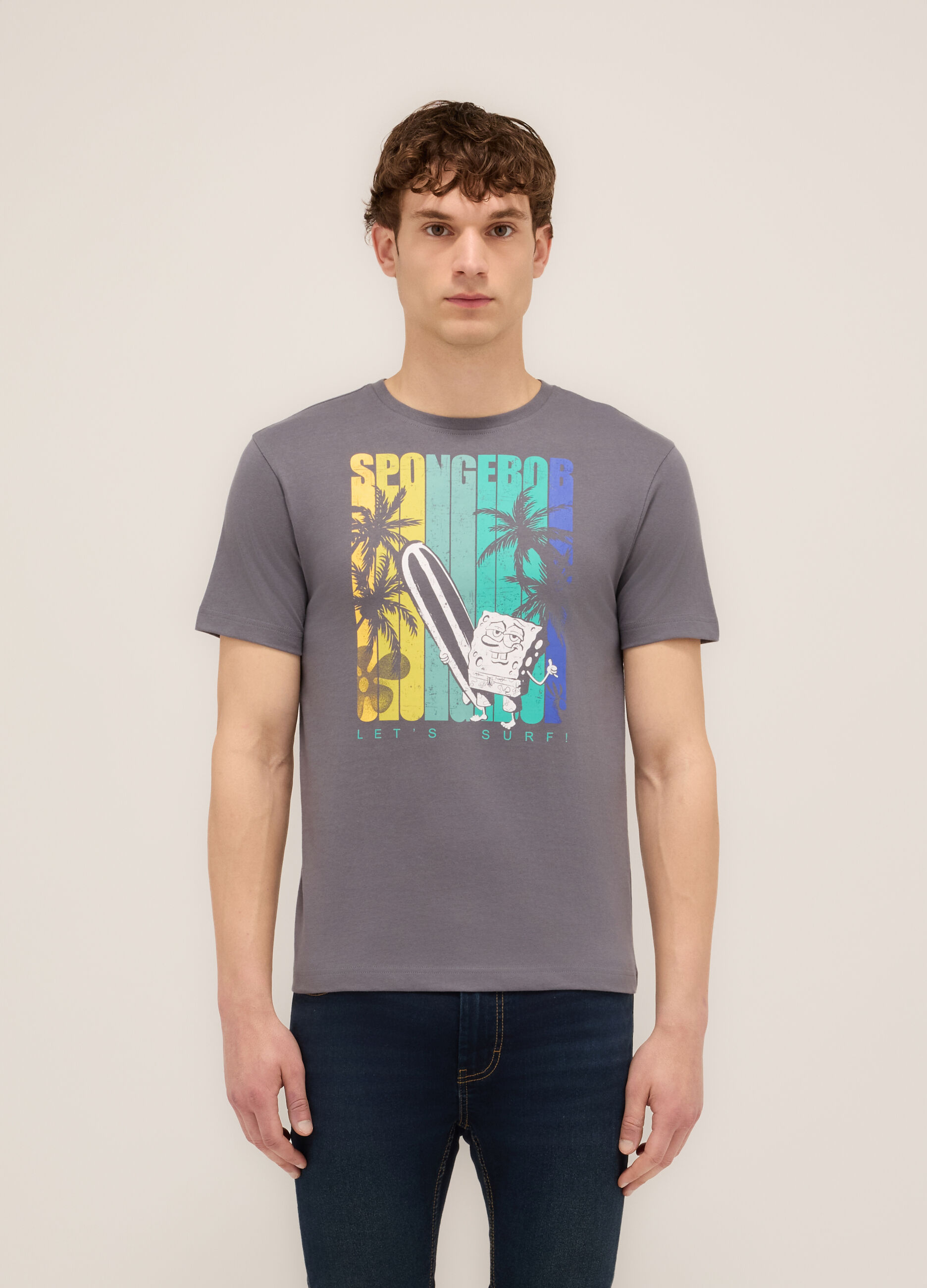 T-shirt girocollo stampa Spongebob
