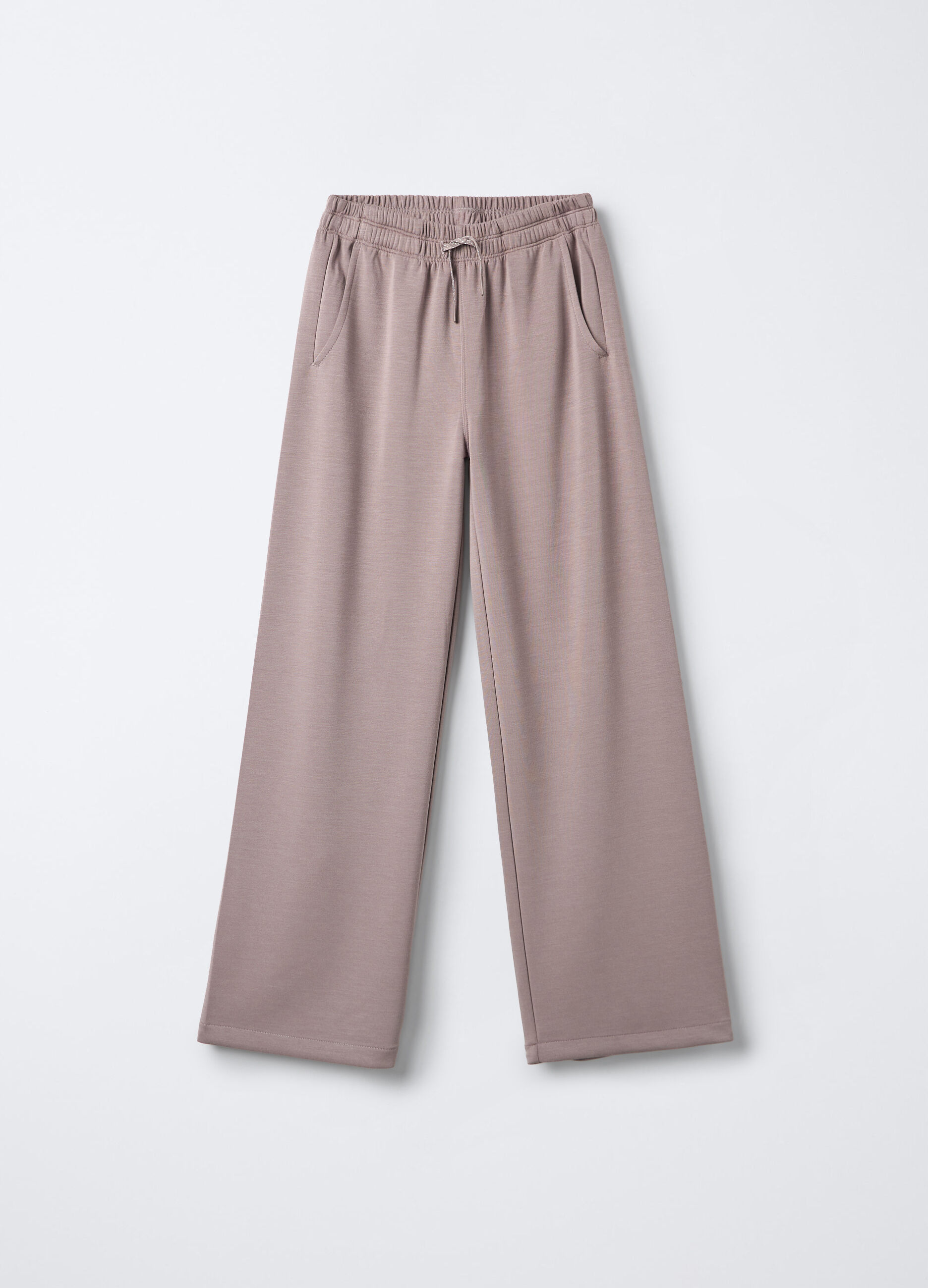Jogger in misto modal stretch Wide Leg ragazza_0