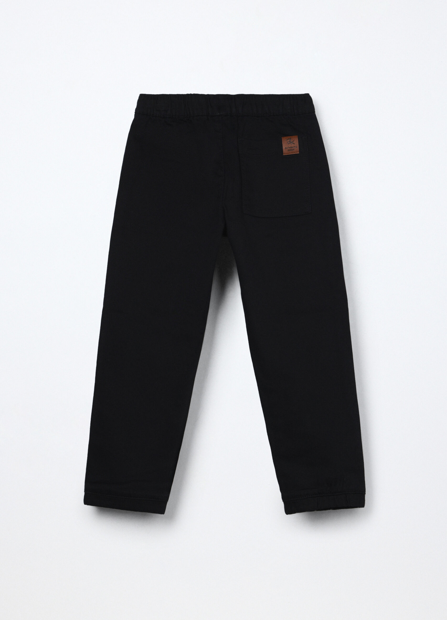 Jogger cargo in french terry denim bambino_1