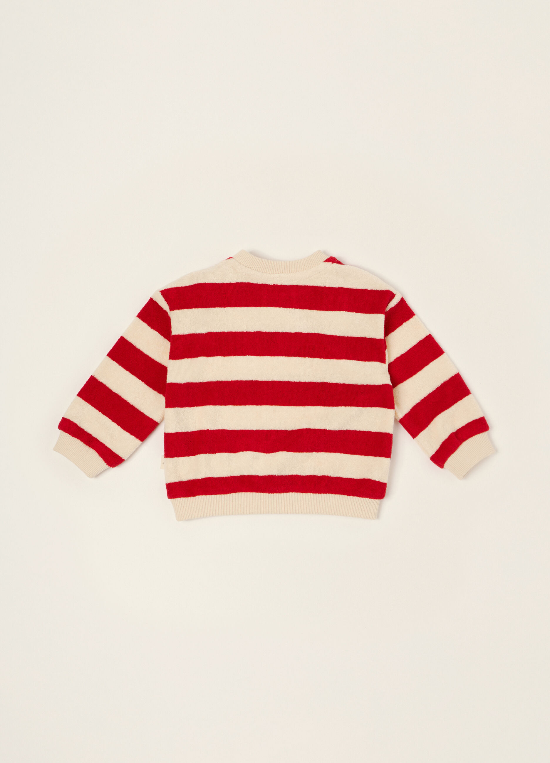 Maglia a righe rosse in cotone organico_1