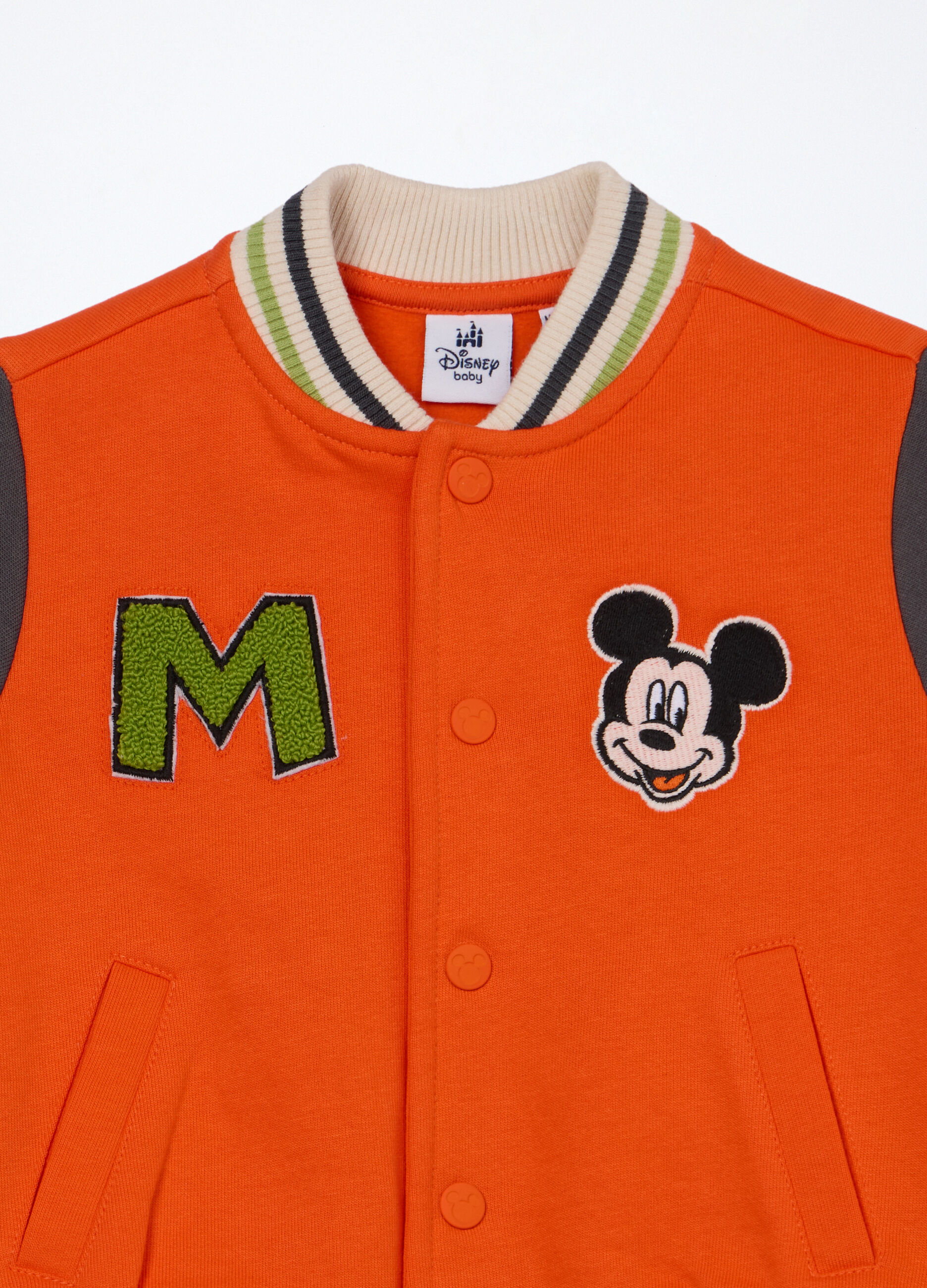 Felpa varsity in puro cotone neonato_2