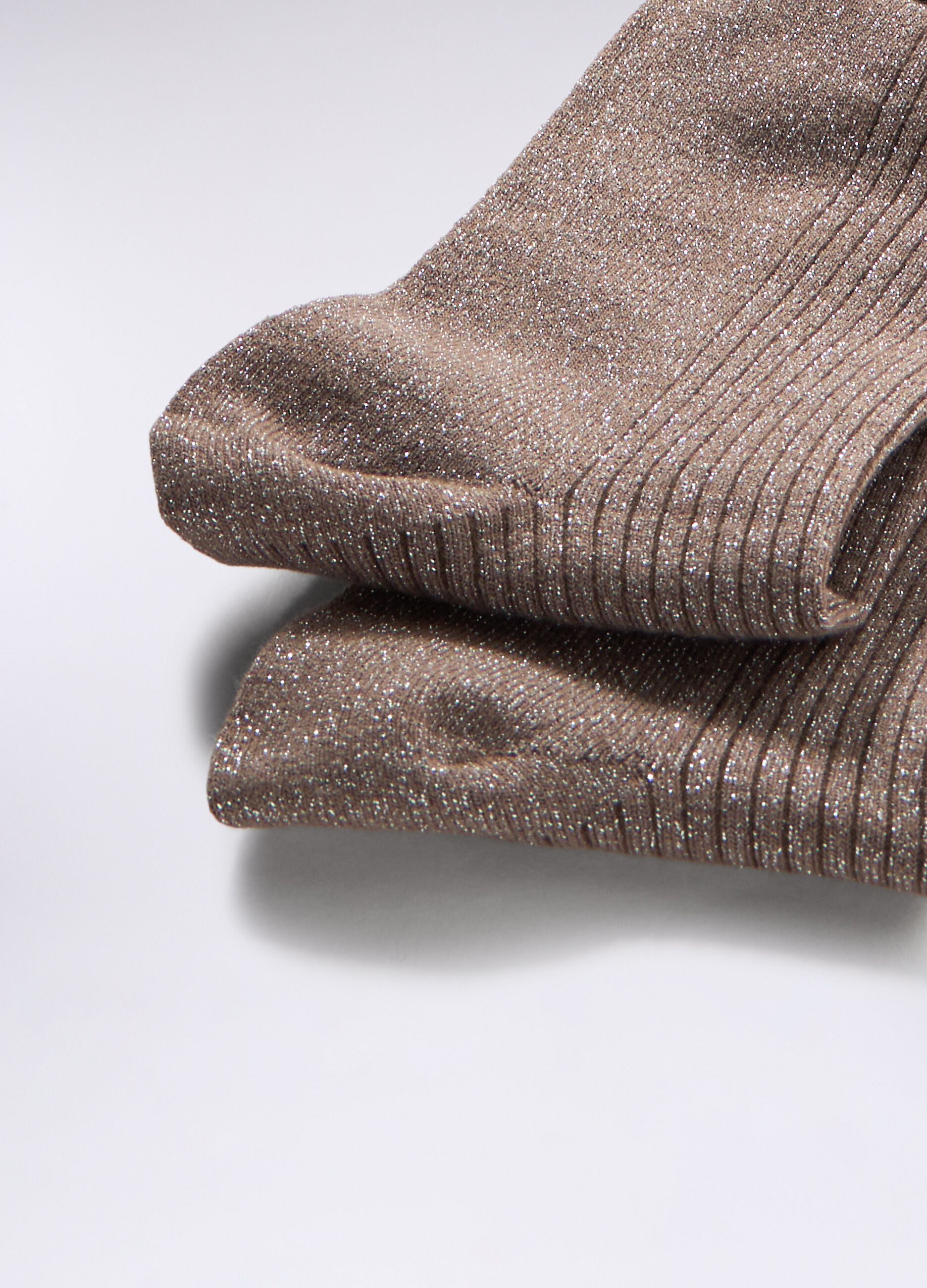 Calze in costina con filo lurex donna_1