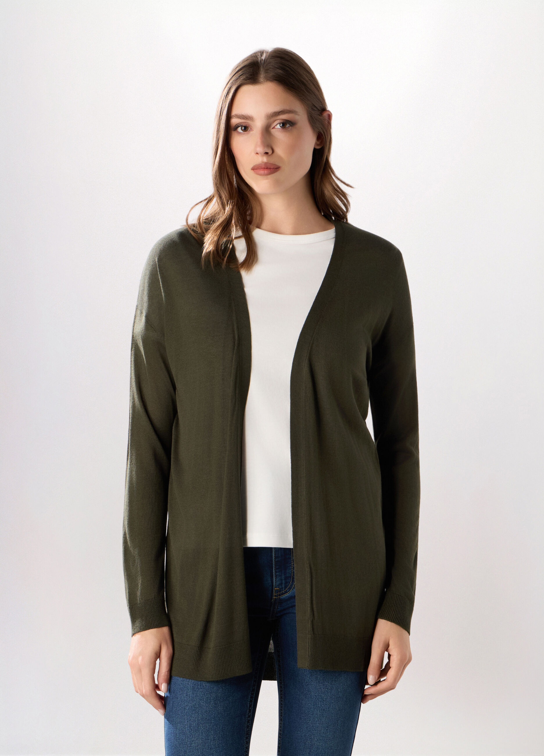 Cardigan tricot misto viscosa donna_0