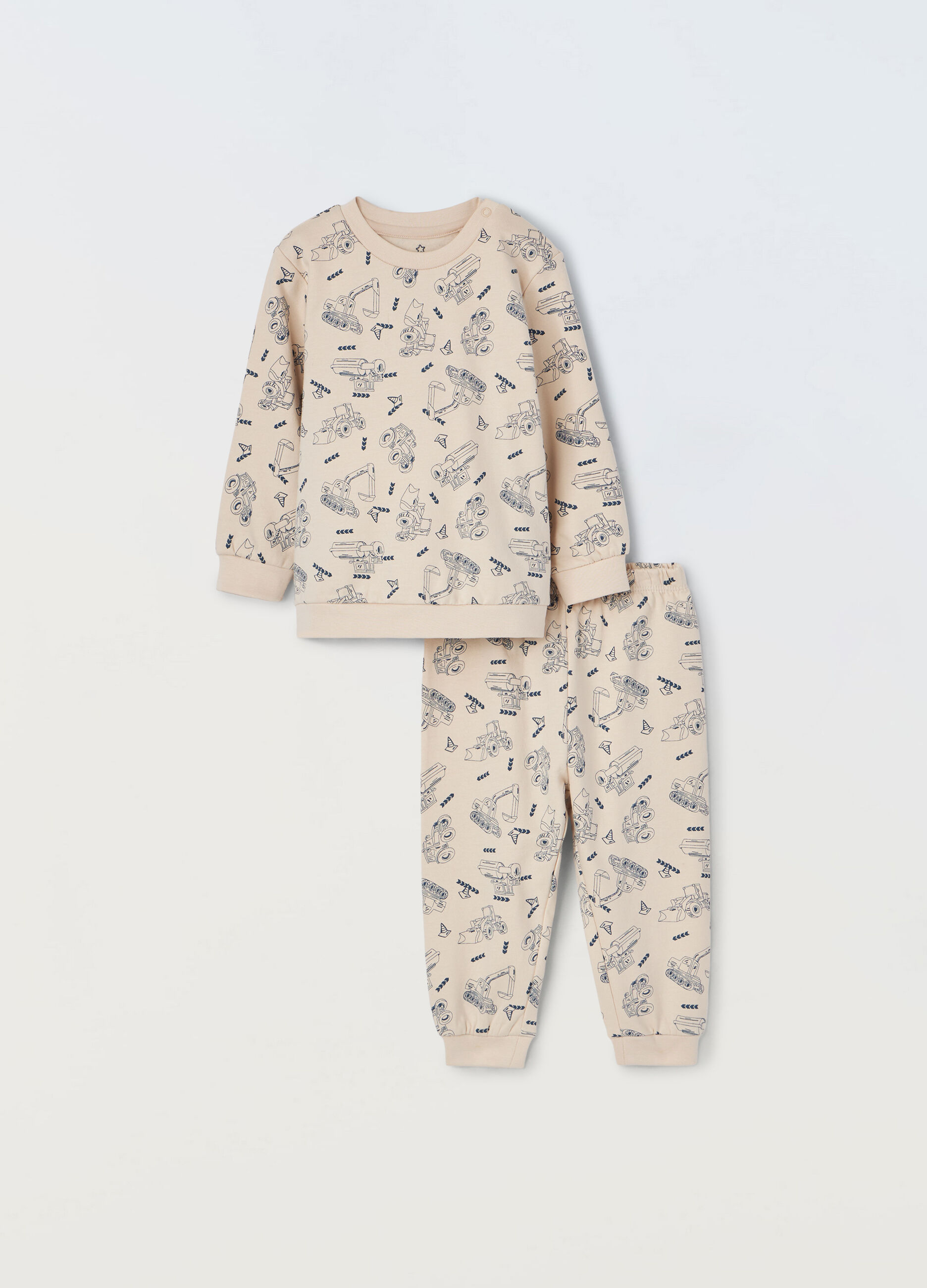 Set pigiama in puro cotone fleece neonato_0