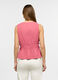 Blusa smanicata fit regular con scollo a V in misto cotone donna_1