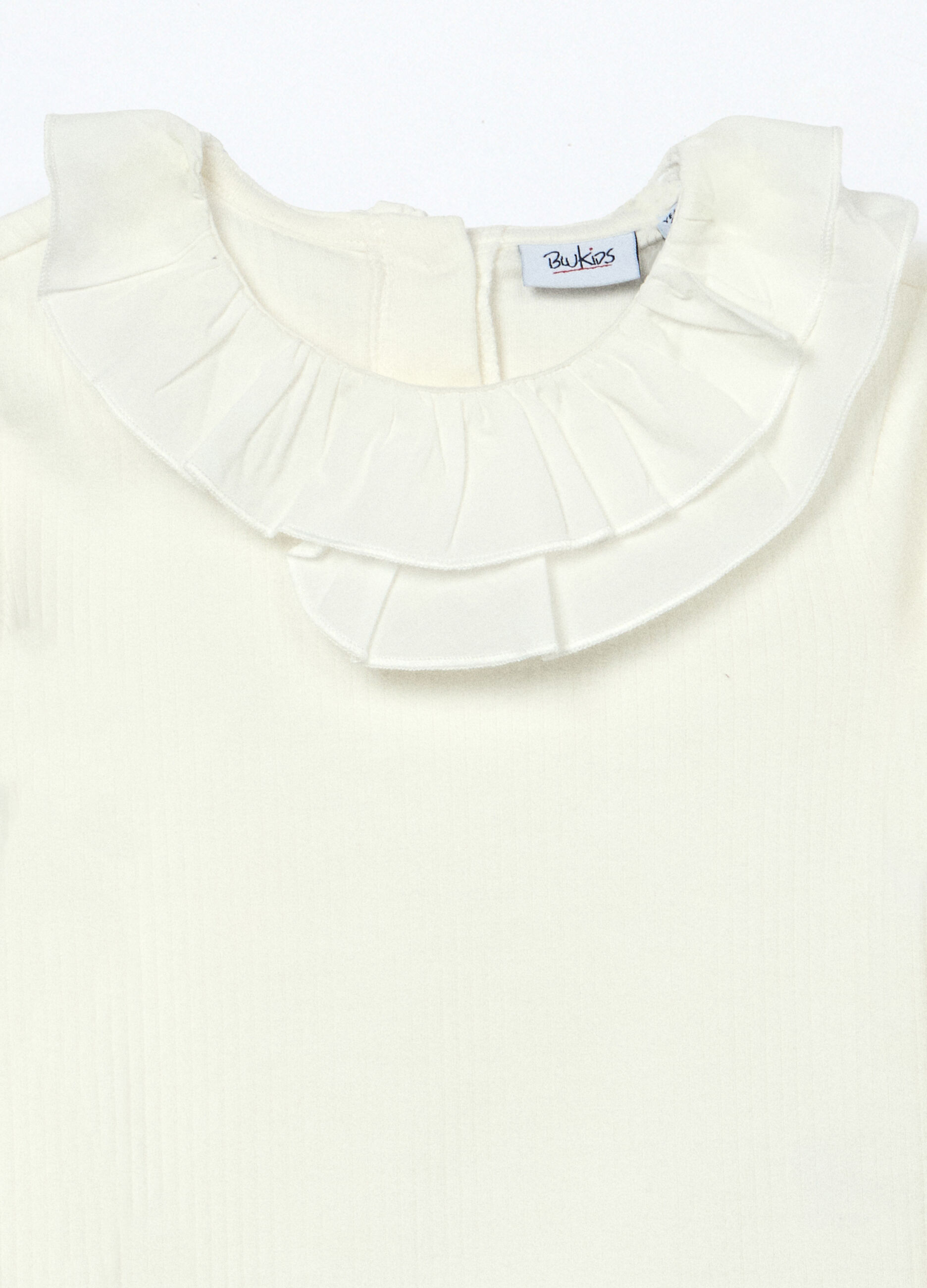 T-shirt in costina di cotone stretch bambina_2