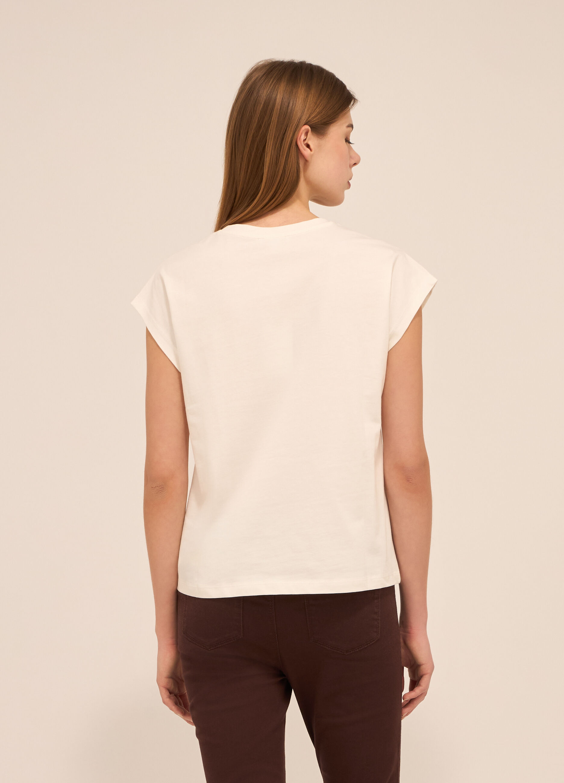 T-shirt in puro cotone donna_1
