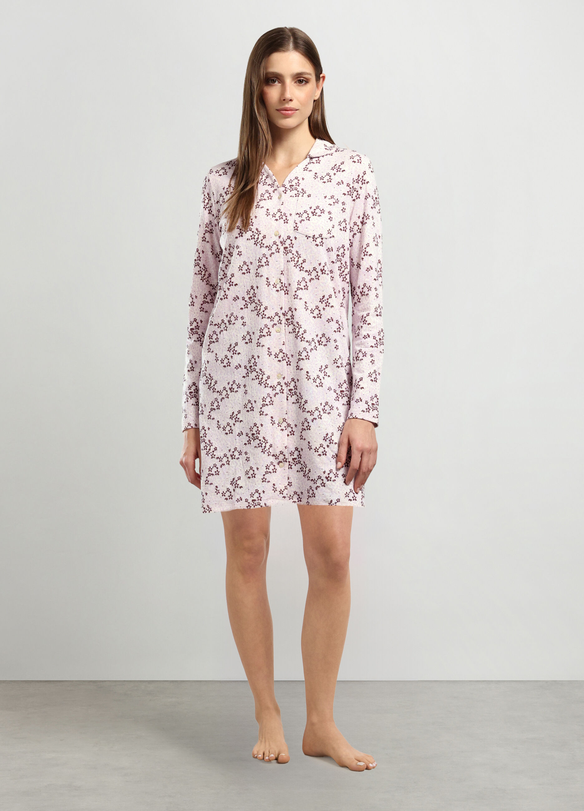 Camicia da notte in puro cotone donna