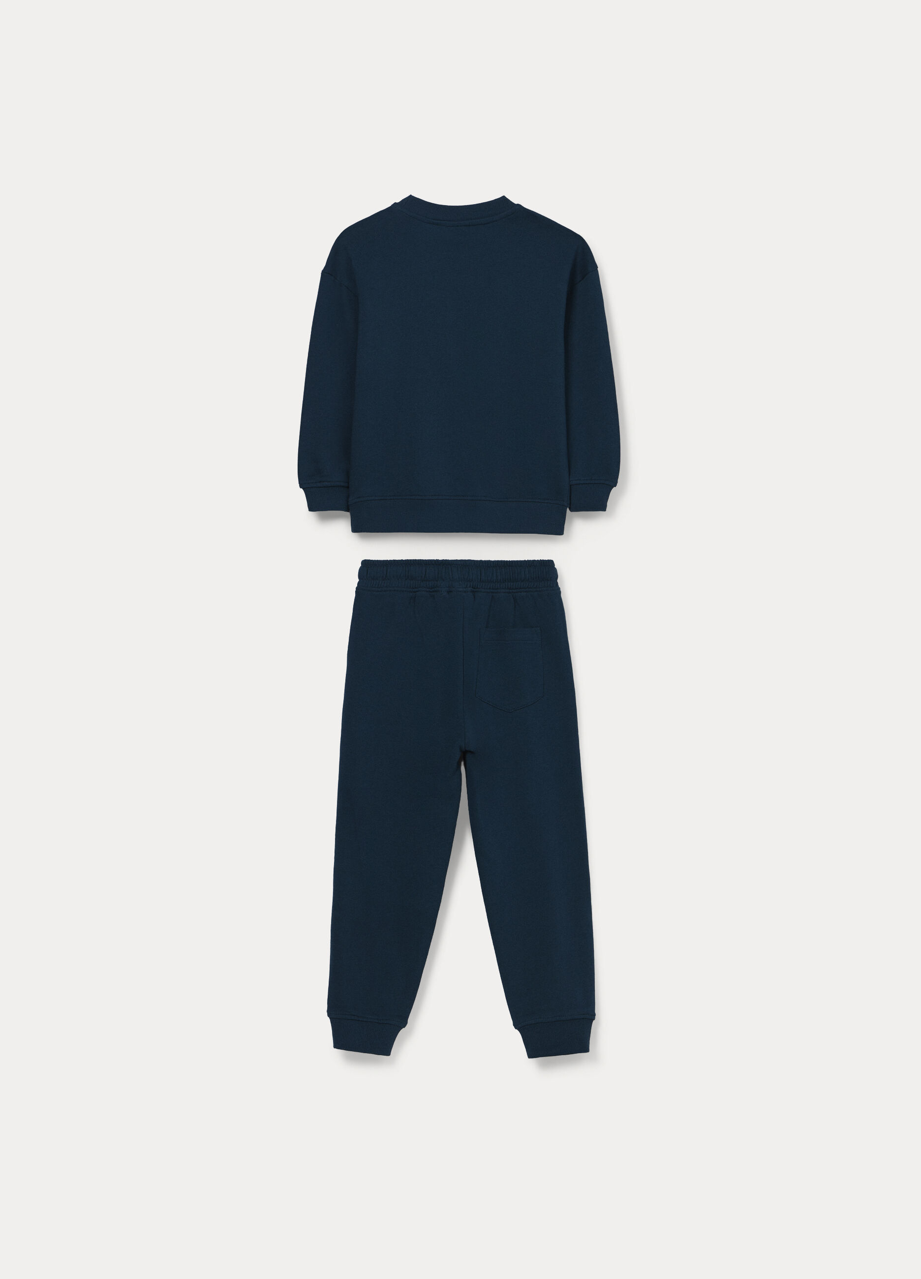 Jogging set in french terry di puro cotone bambino_1