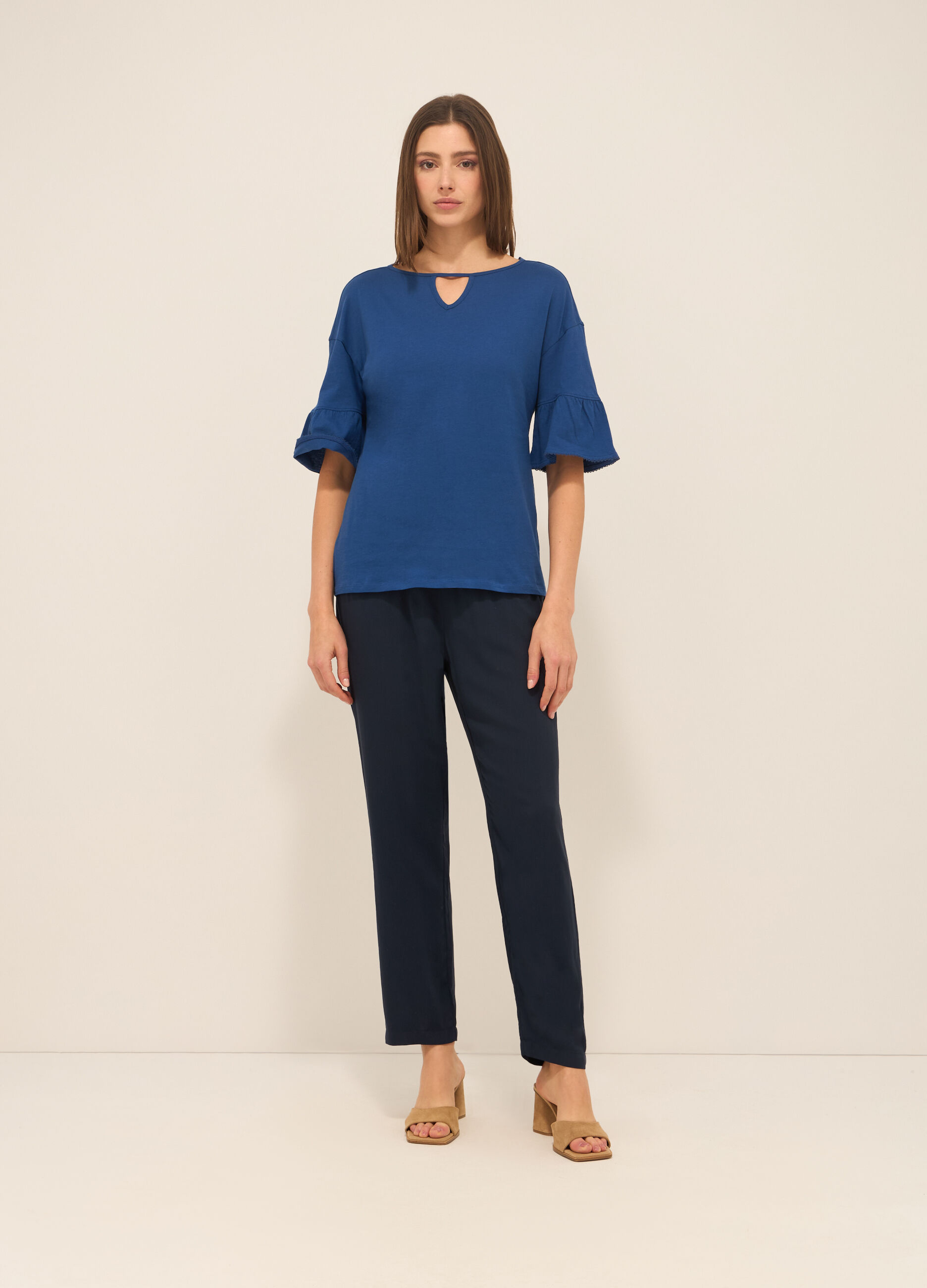 Pantaloni in pura viscosa donna_0