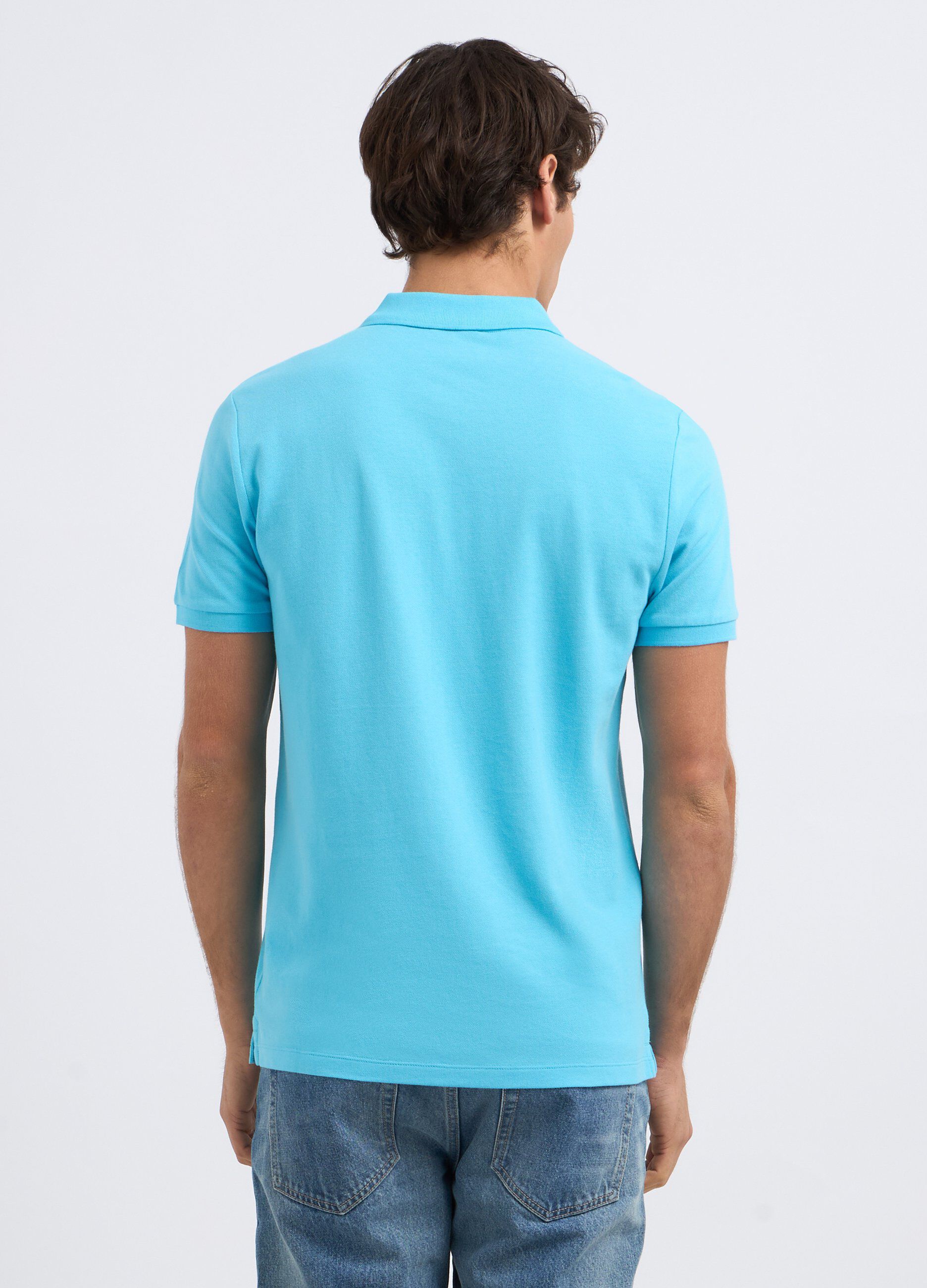 Polo in puro cotone a maniche corte uomo_1