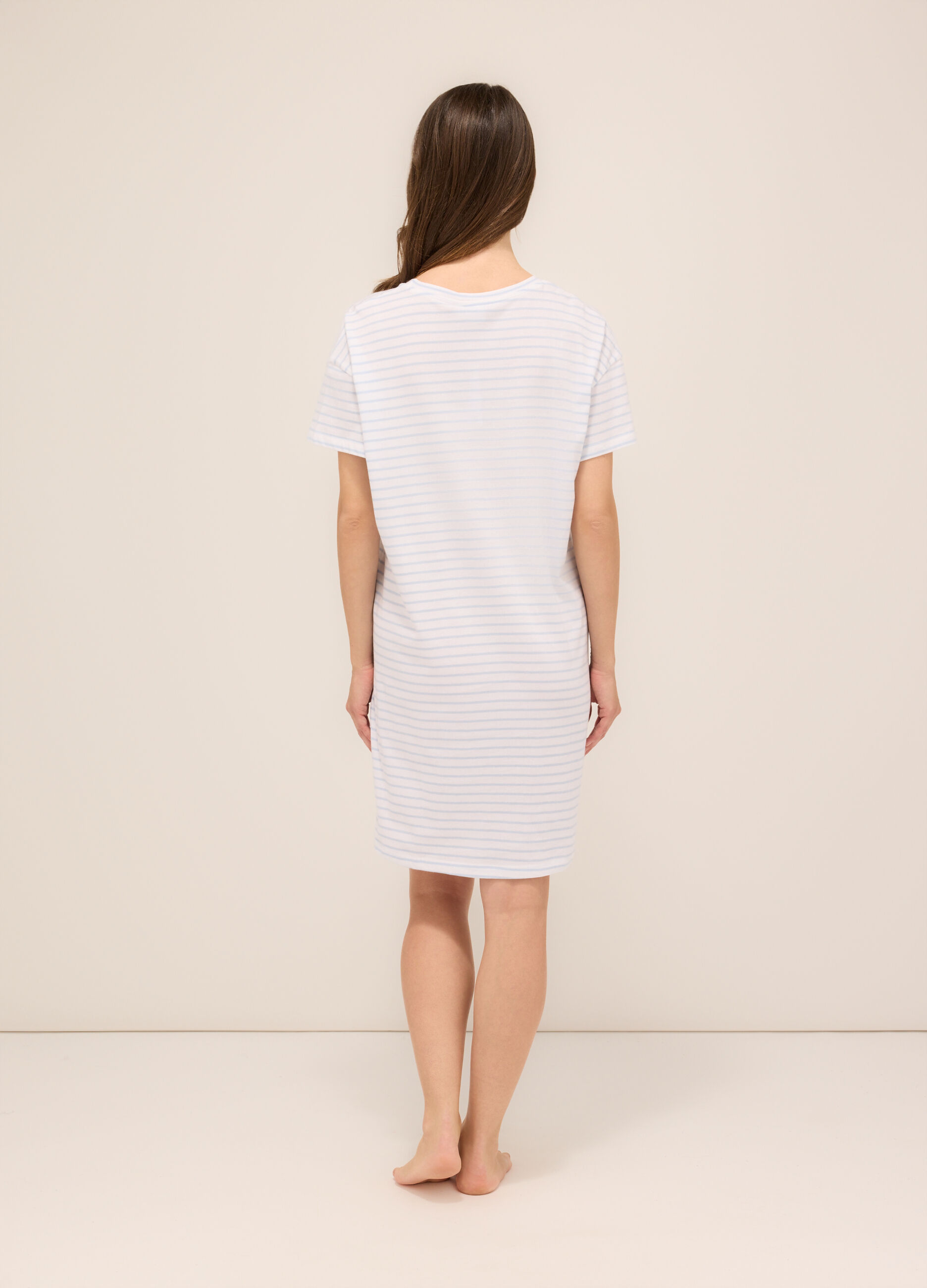Maxi t-shirt da notte in puro cotone donna_1