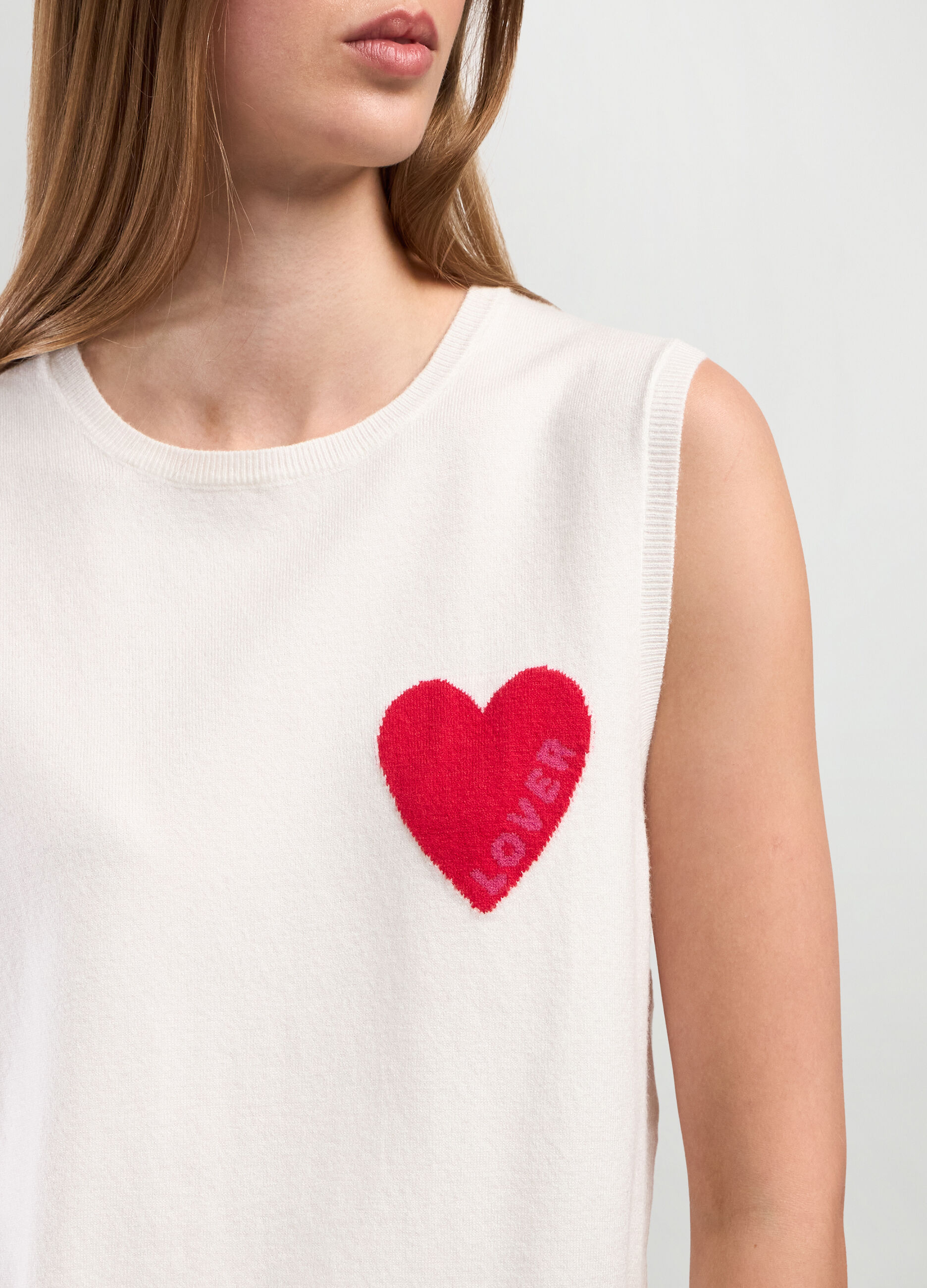 Gilet tricot in misto viscosa donna_2