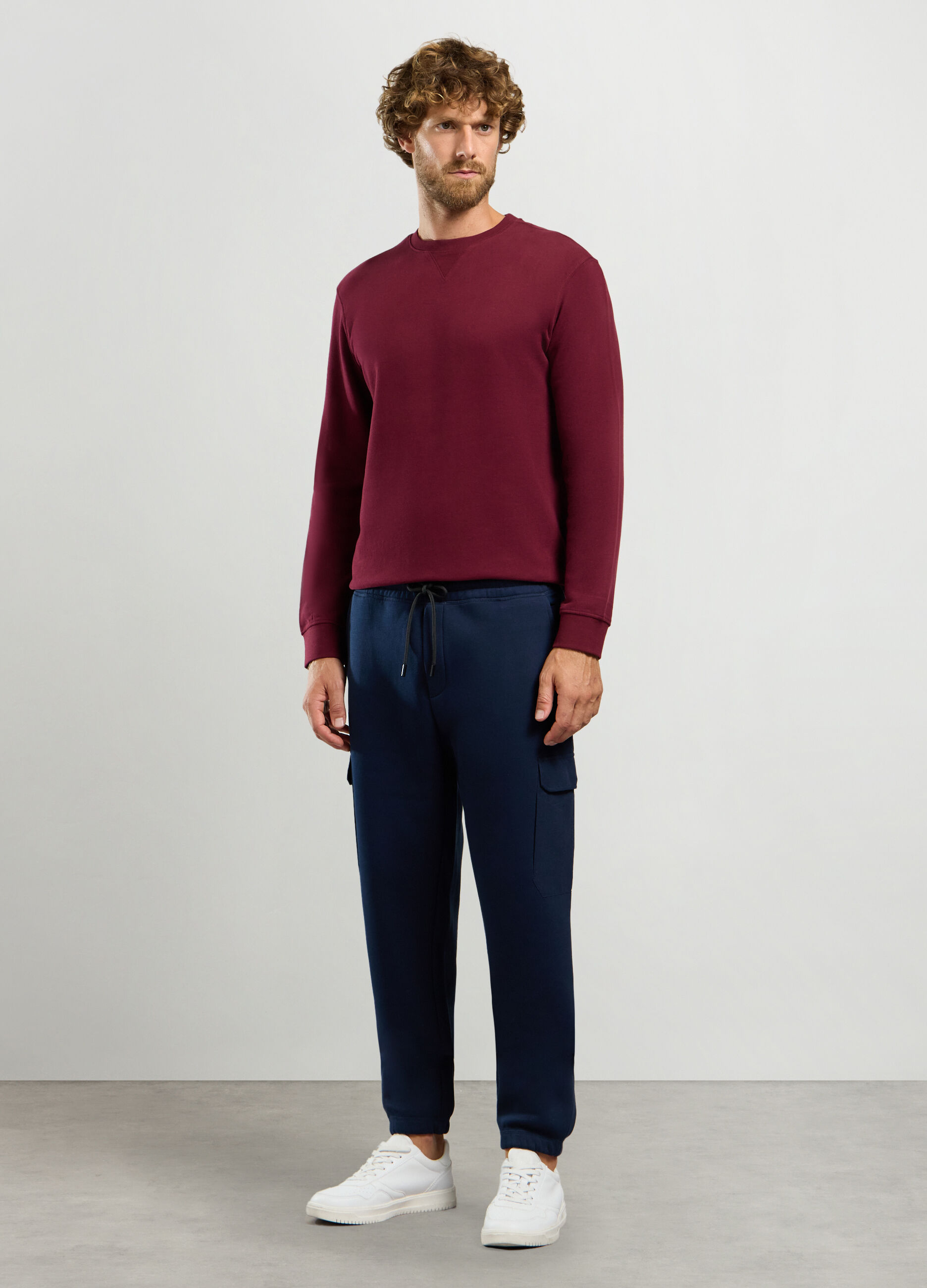 Joggers regular fit in misto cotone uomo_0