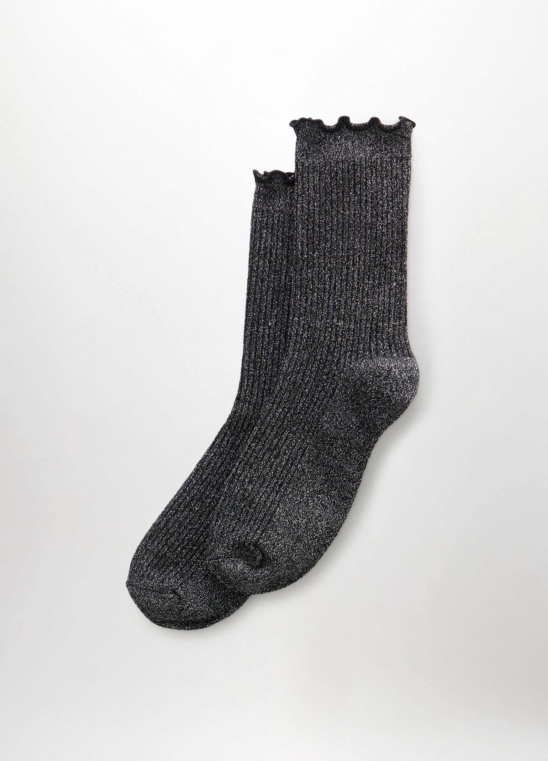 Calze lunghe in costina misto cotone donna_0