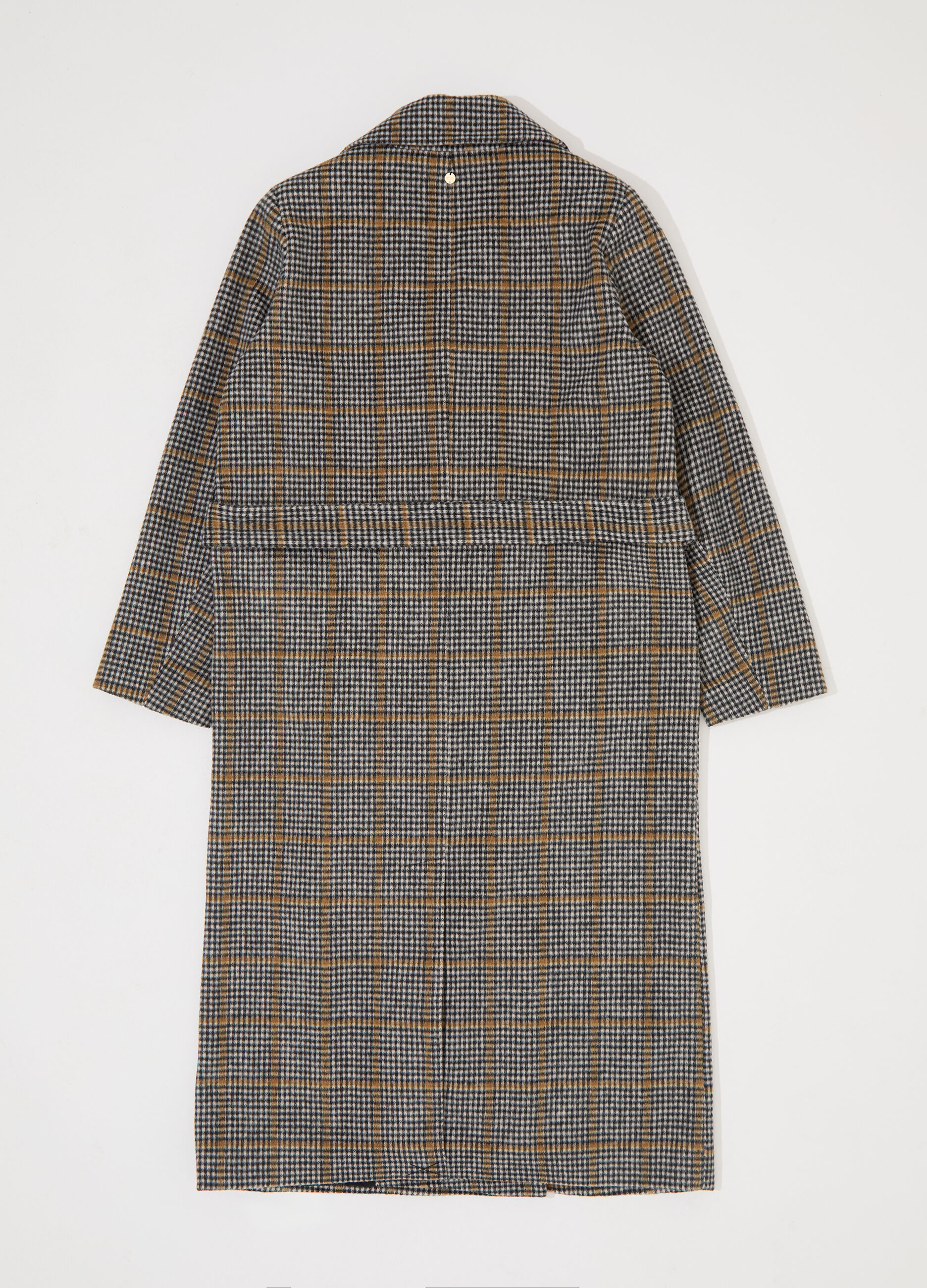 Cappotto lungo doppiopetto in misto lana donna_5