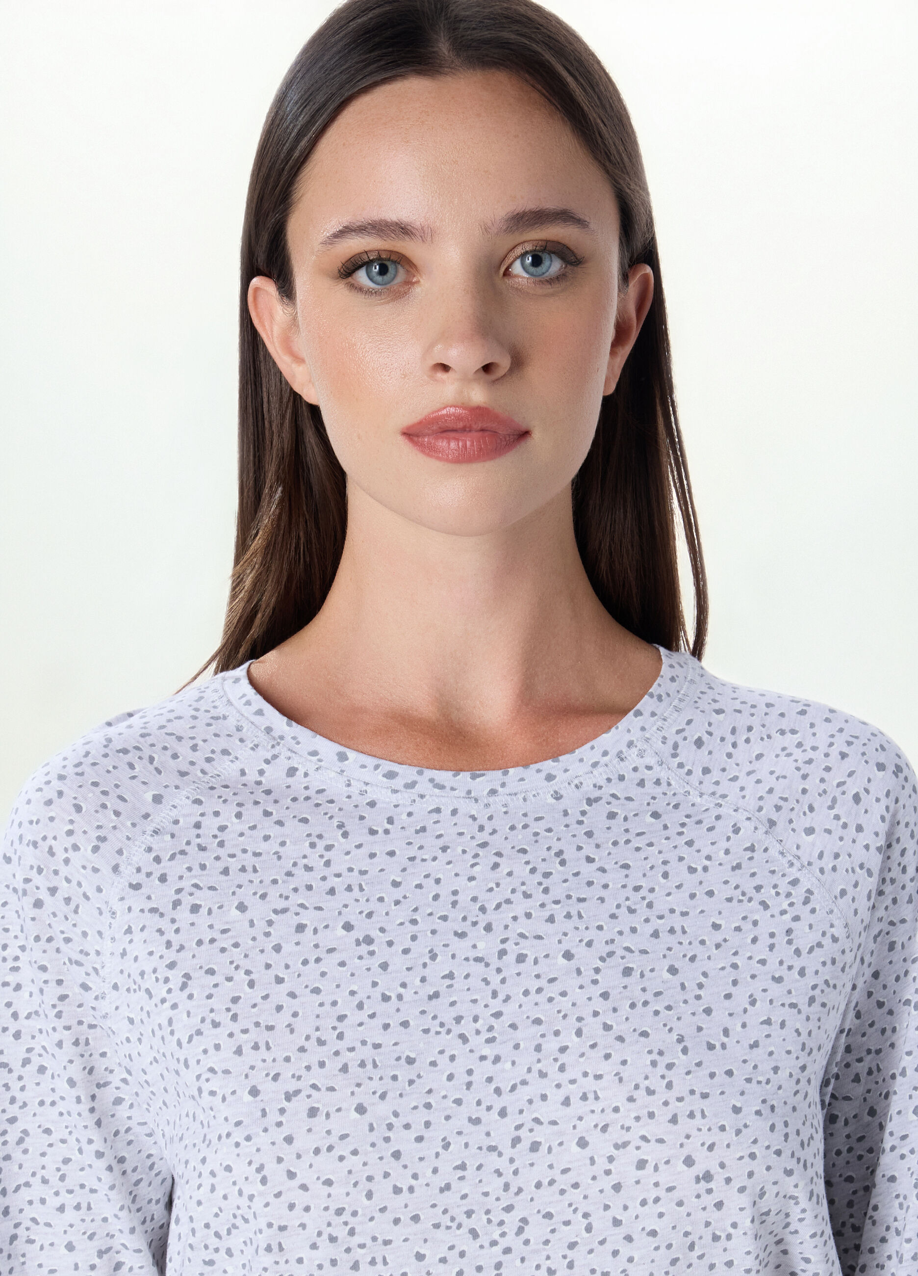 Top pigiama in cotone a maniche lunghe donna_2