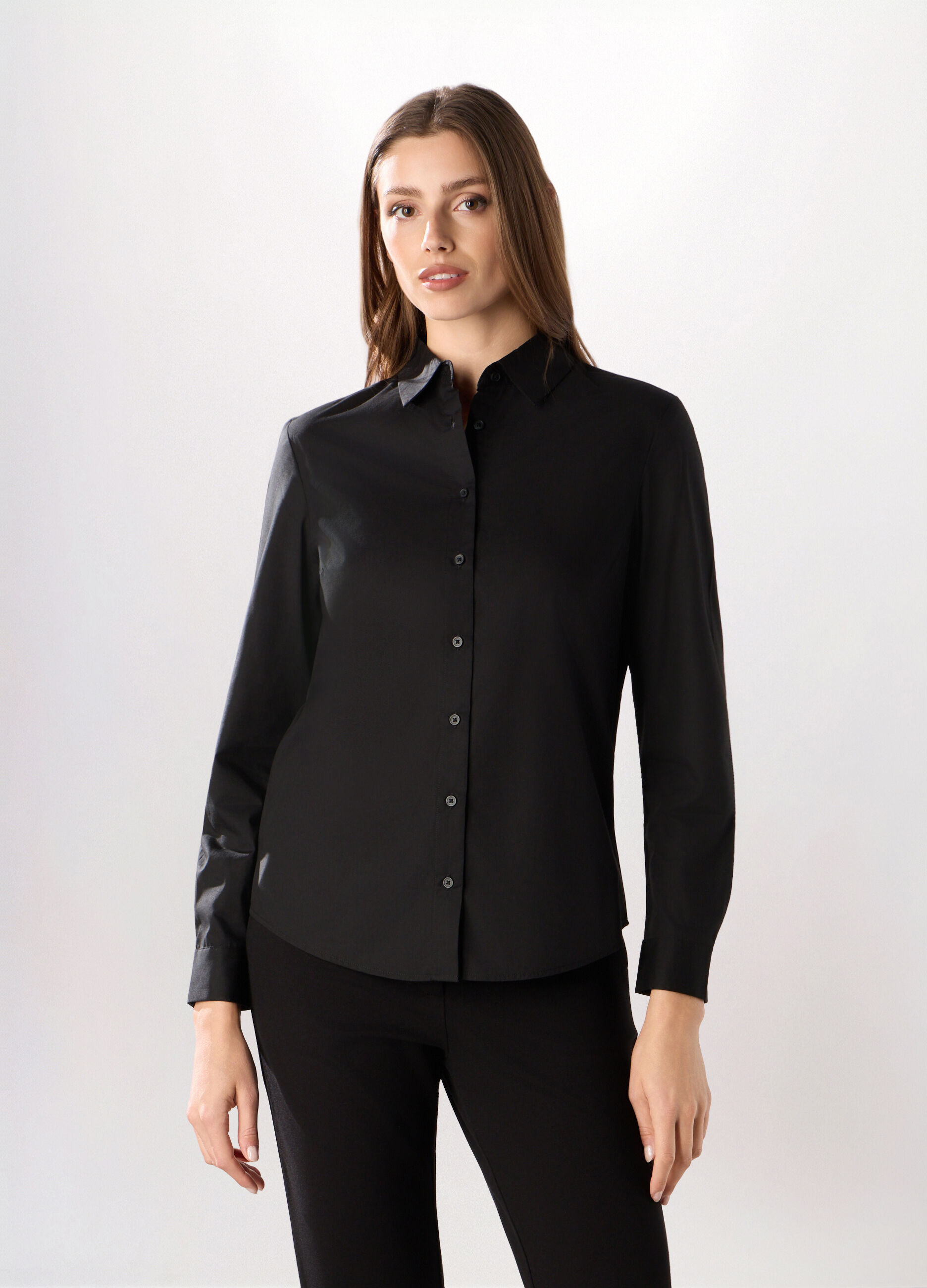 Camicia misto cotone donna_0