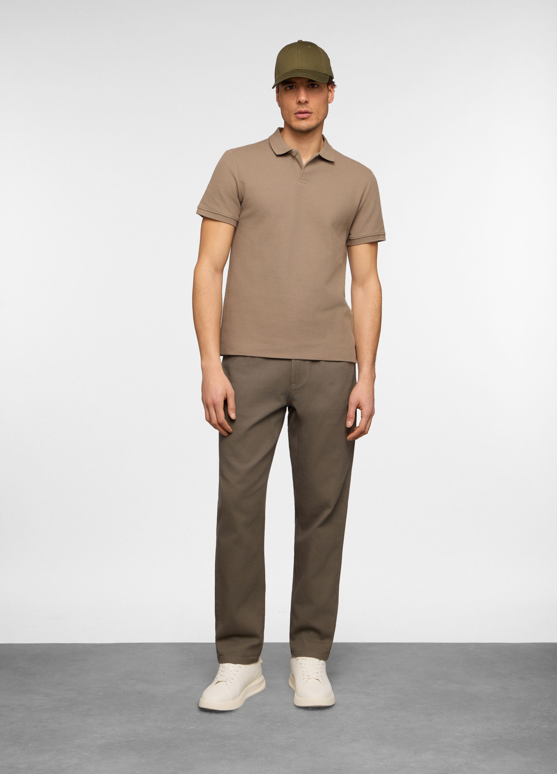 Jeans regular fit in denim di cotone uomo_0