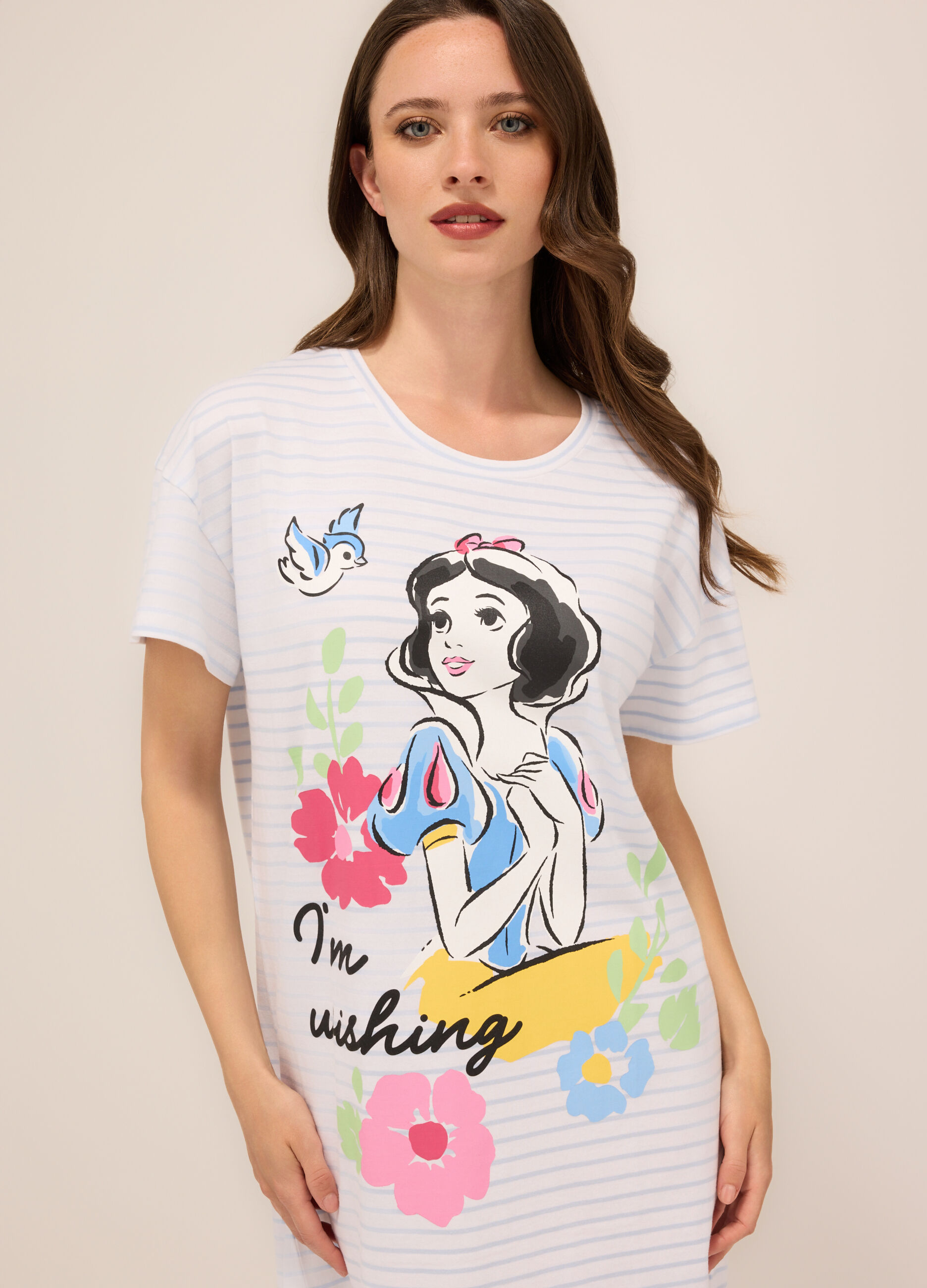 Maxi t-shirt da notte in puro cotone donna_2