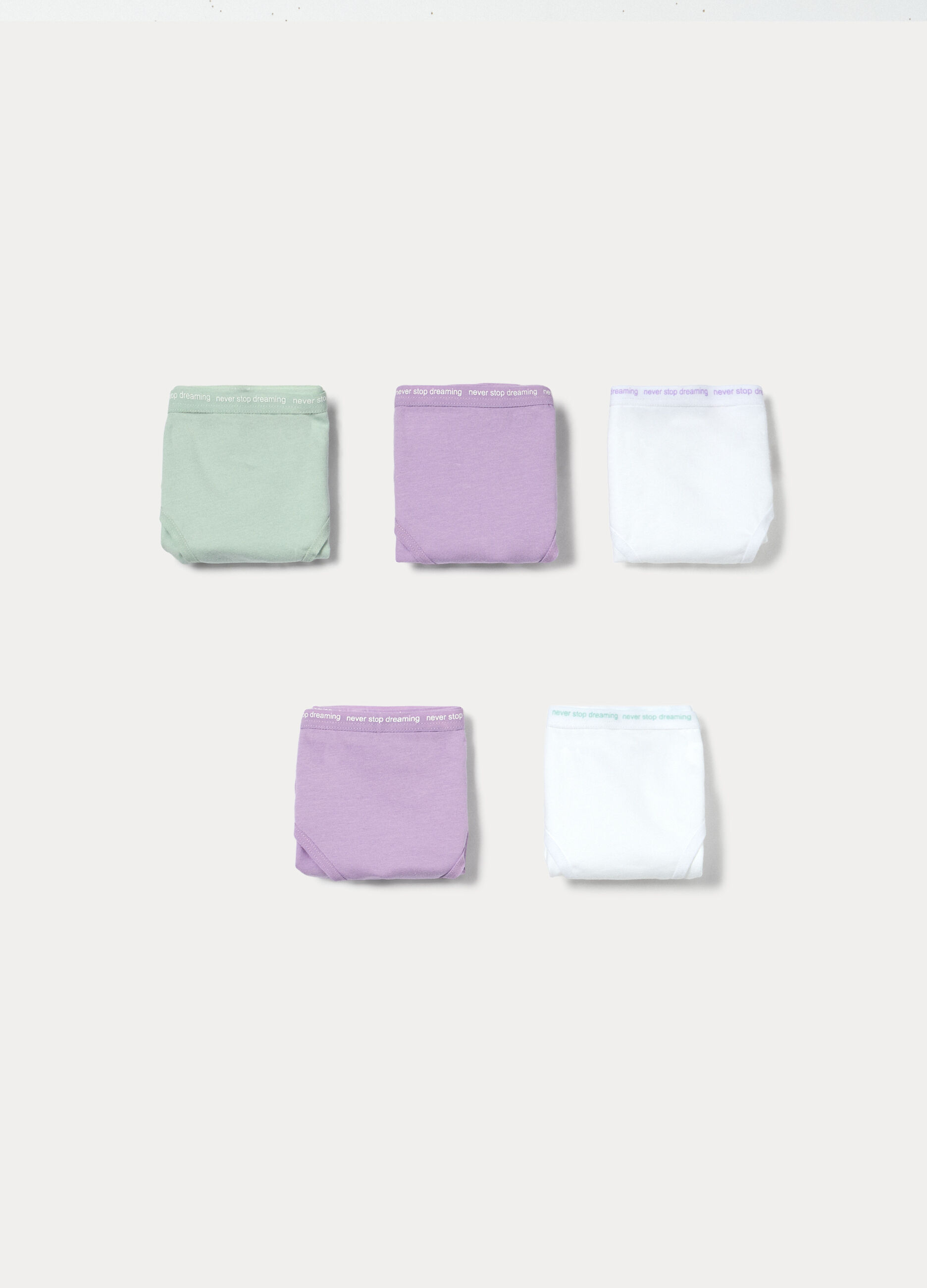 Pack 5 slip in jersey di cotone stretch ragazza_0