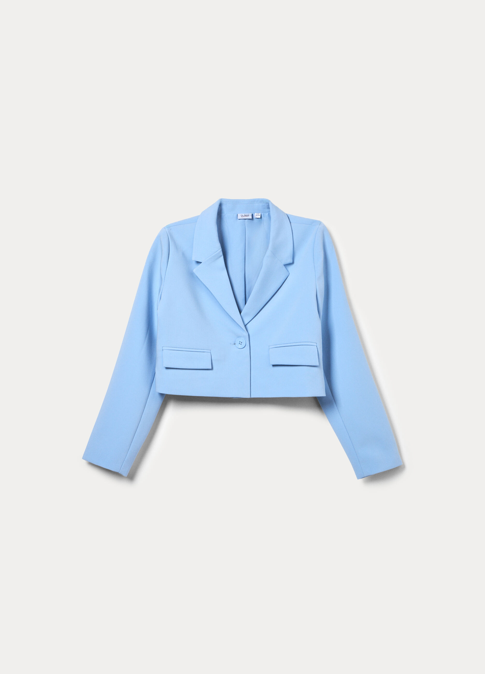 Blazer cropped in poli viscosa ragazza_0