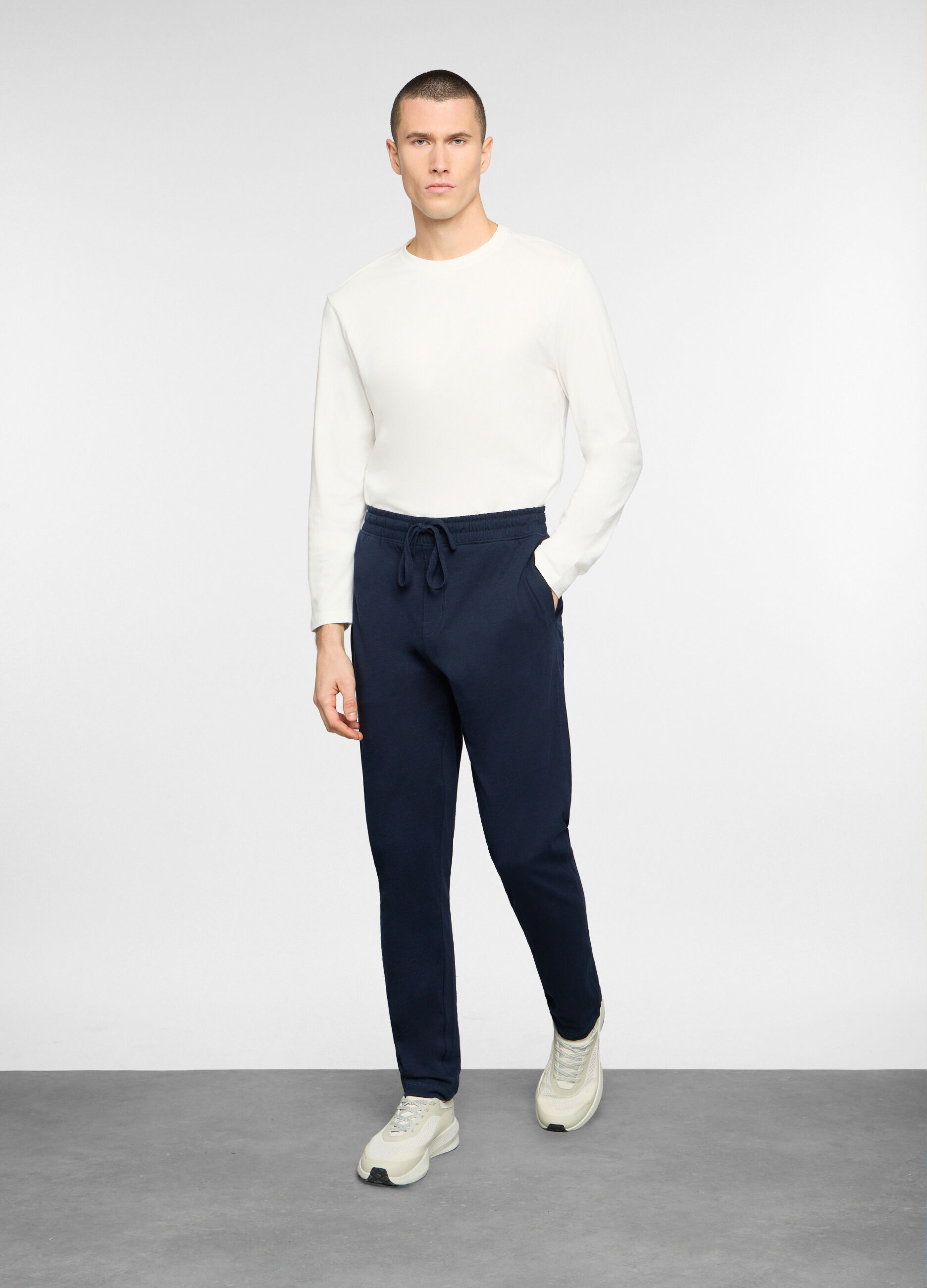 Jogger in jersey di cotone uomo_0