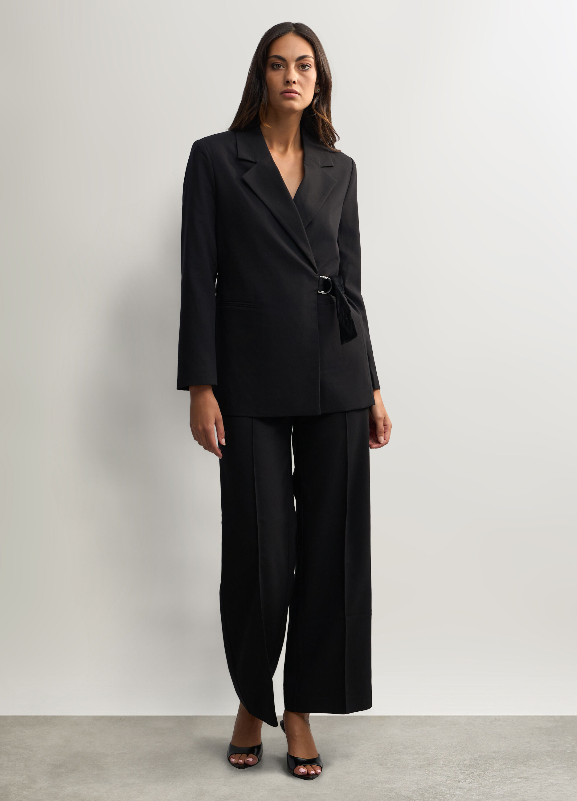 Pantaloni Wide Leg in poli viscosa donna_0