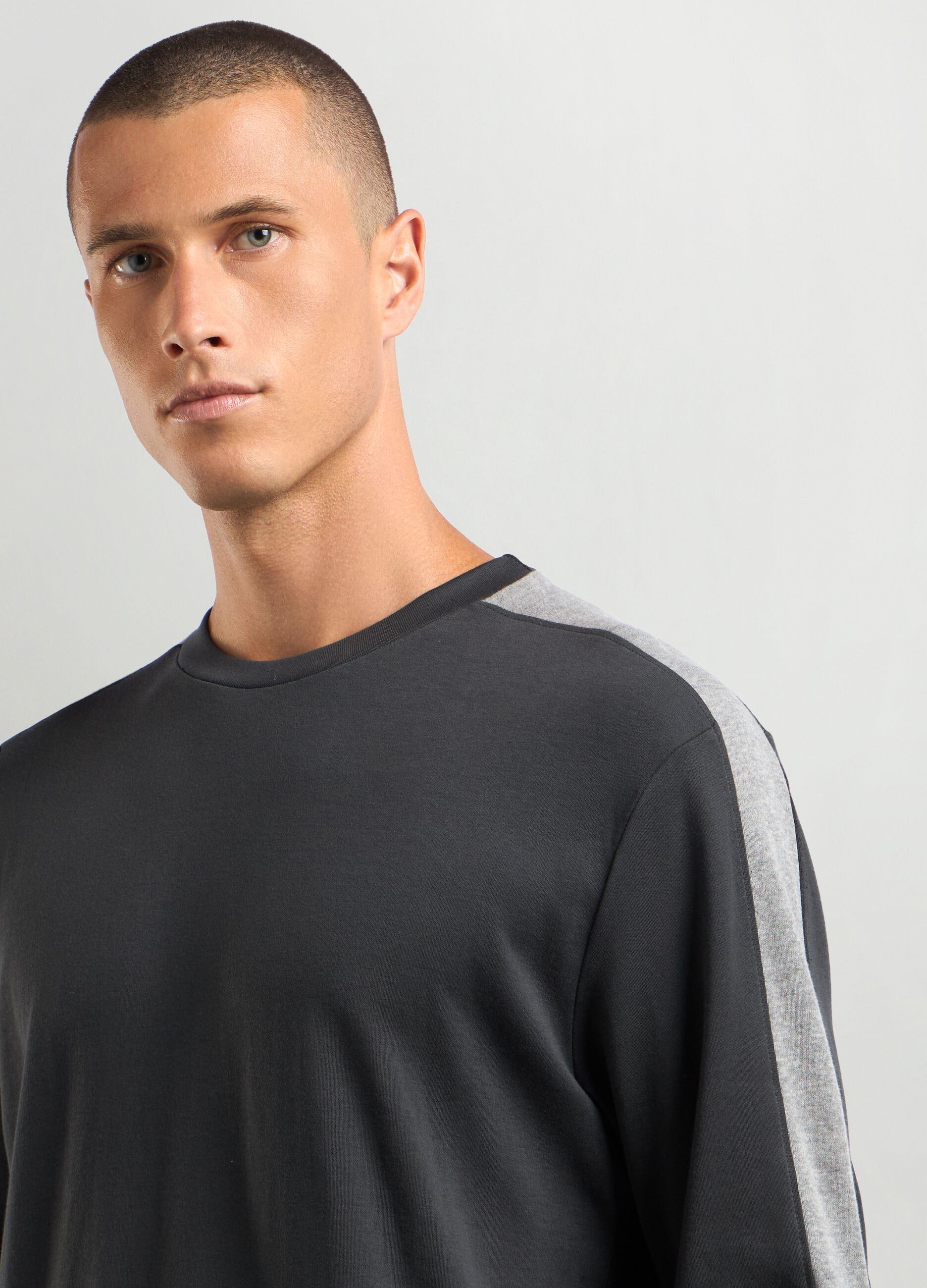 Set pigiama lungo in interlock di cotone uomo_2