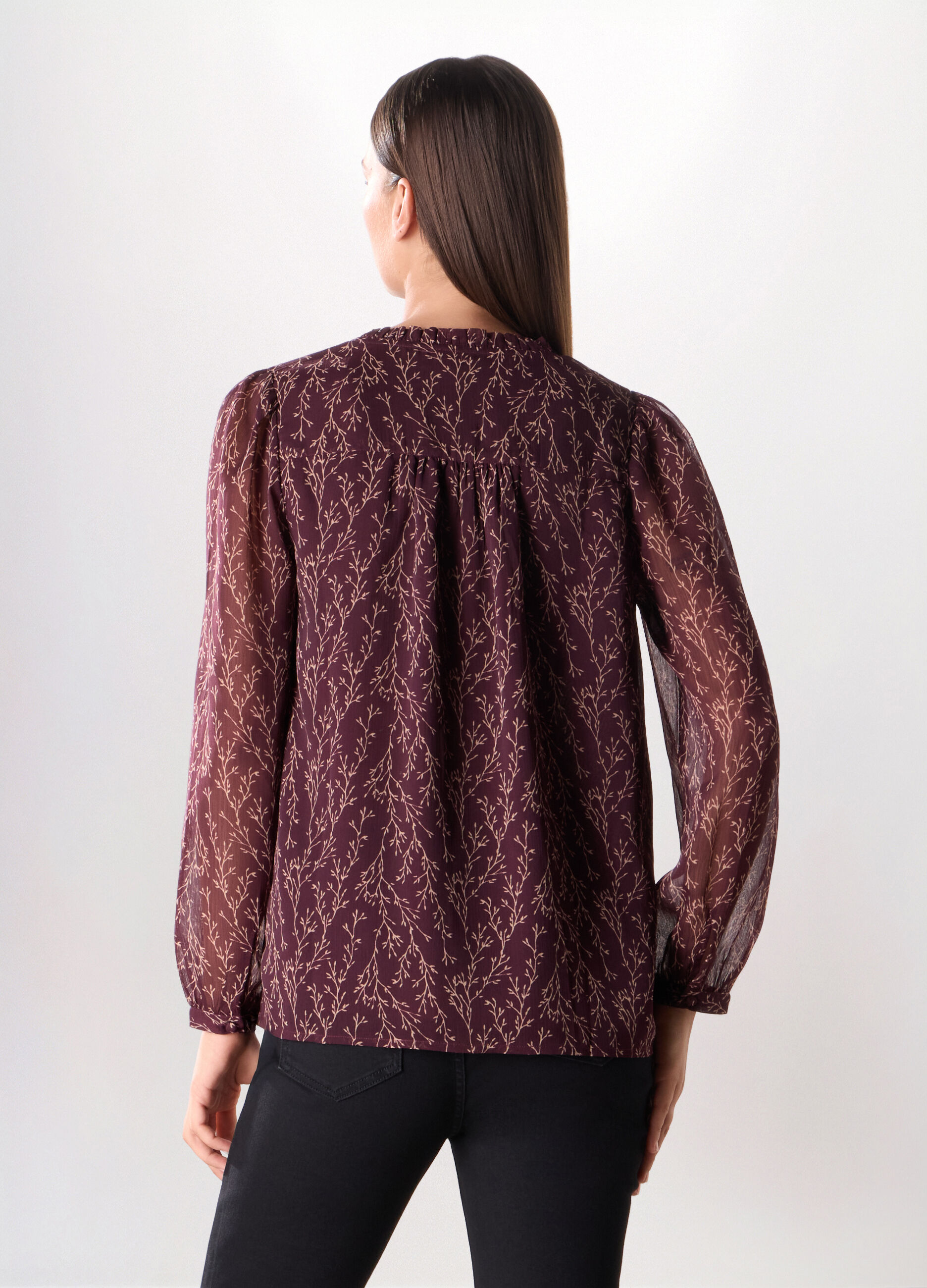 Blusa con stampa donna_1