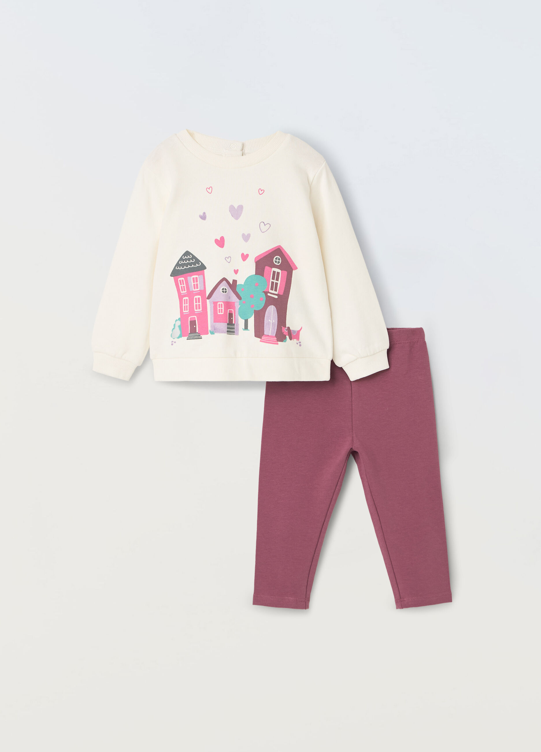 jogging set in puro cotone neonata_0