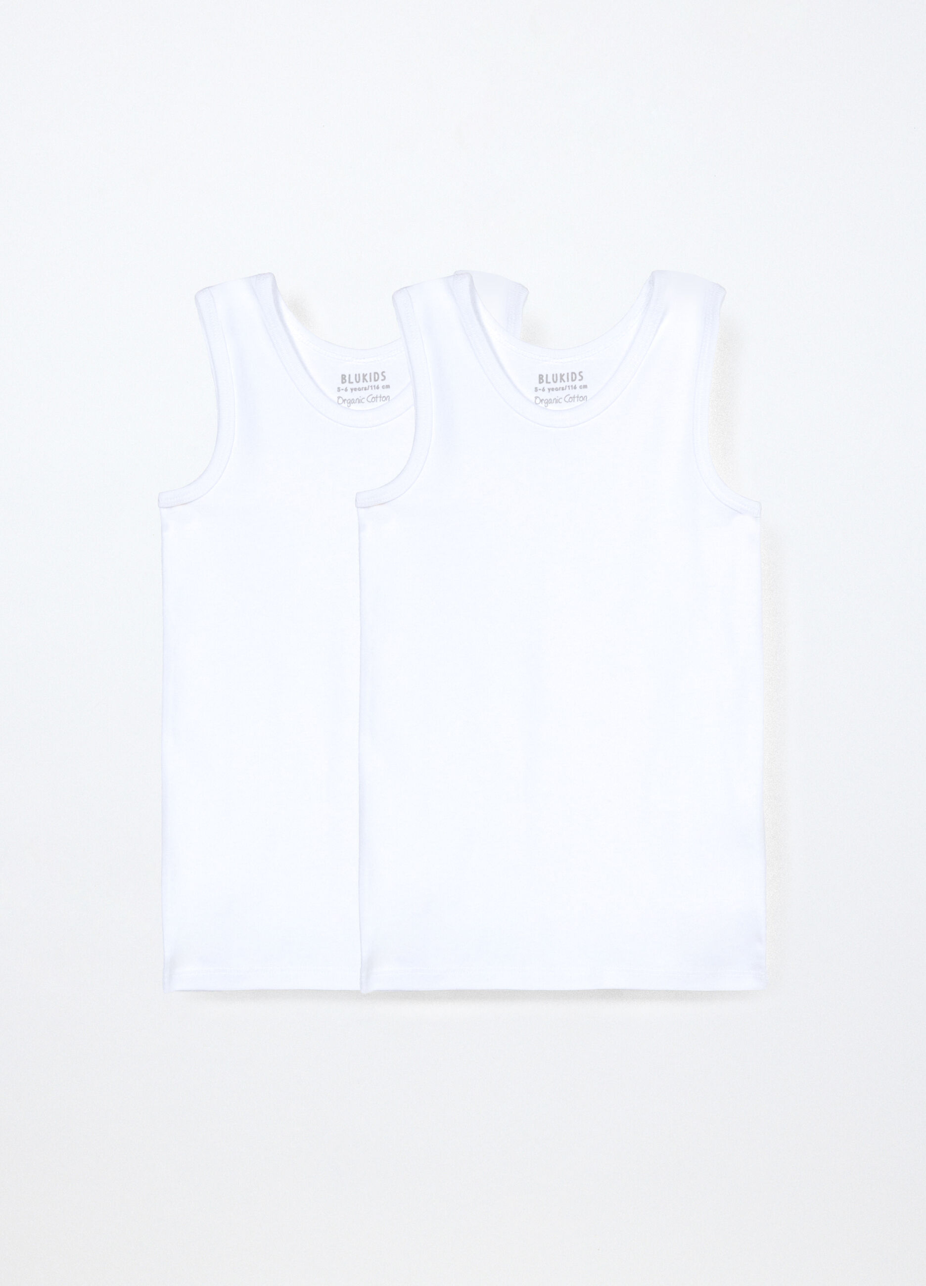 Pack 2 canotte in costina di puro cotone bambino_0