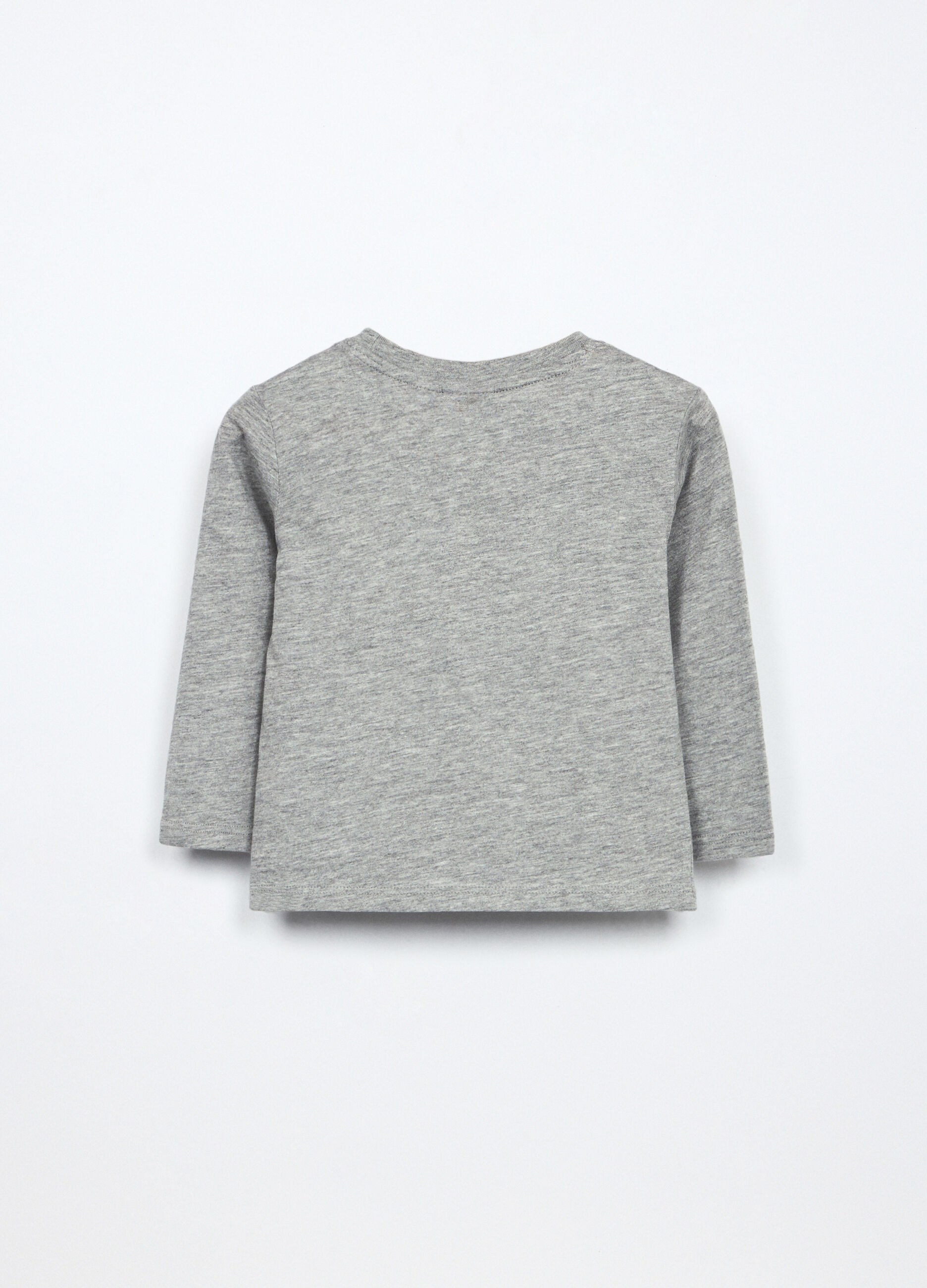 Felpa a girocollo in cotone stretch bambina_1