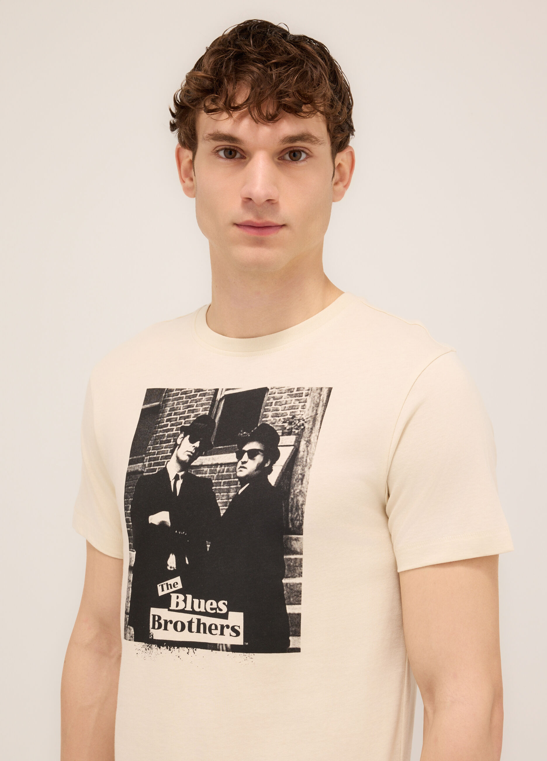 T-shirt girocollo stampa Blues Brothers uomo_2