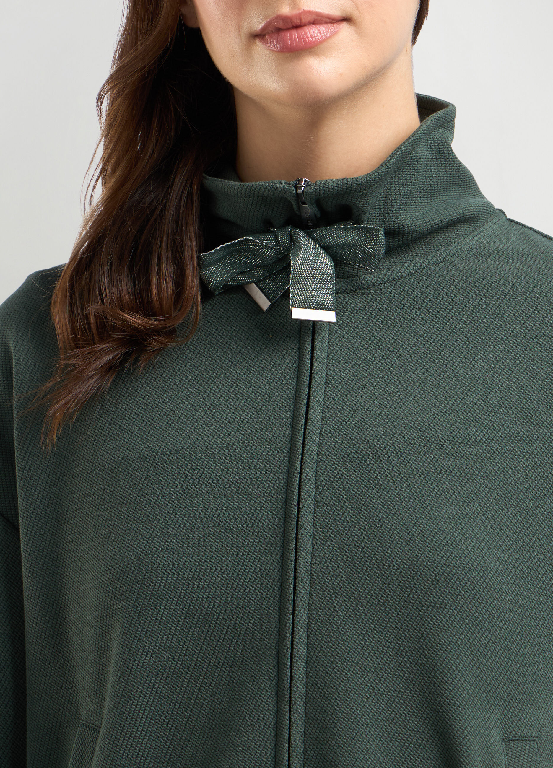 Felpa piquet misto viscosa stretch donna_2