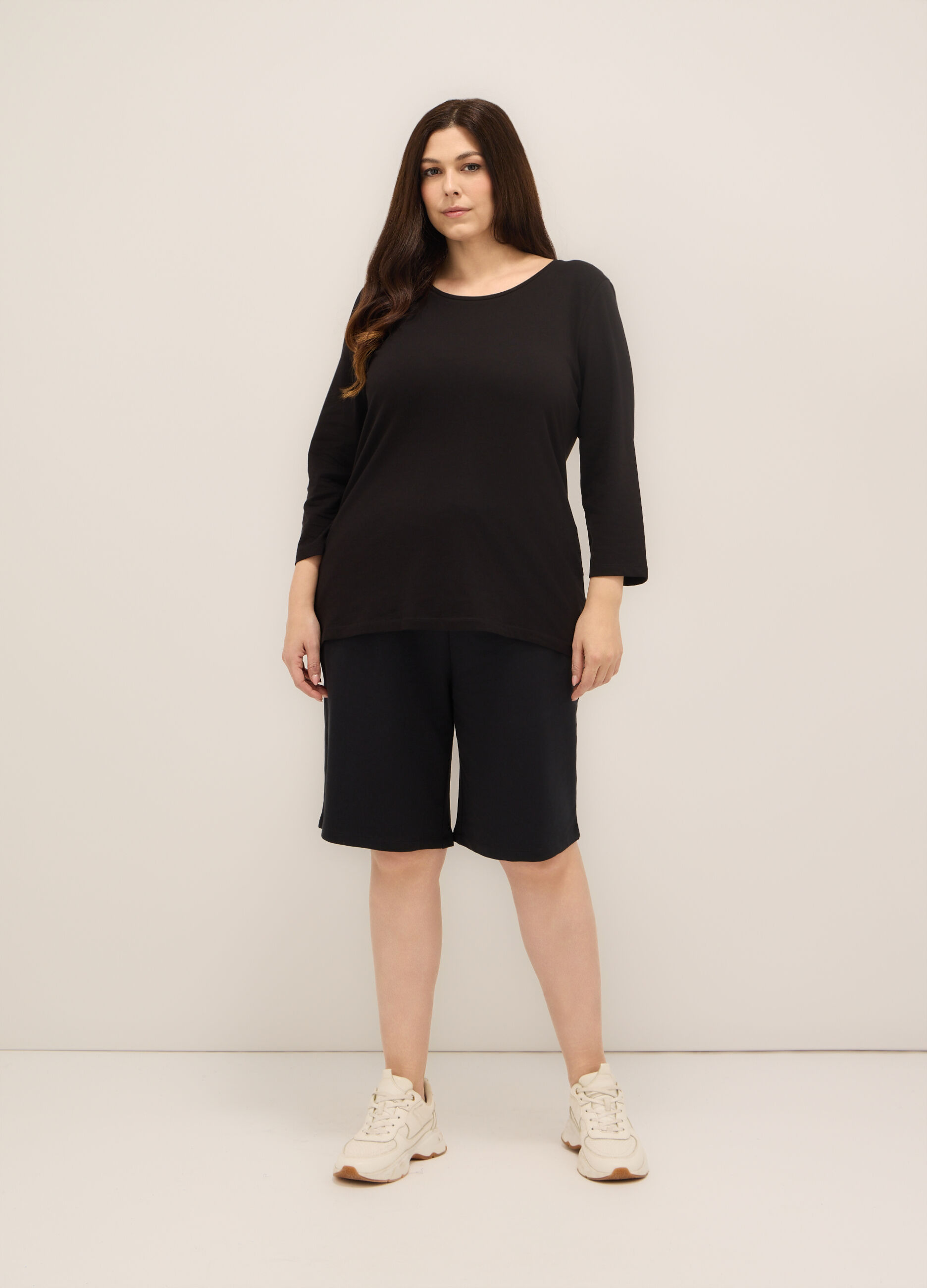 Bermuda in cotone stretch donna curvy_0