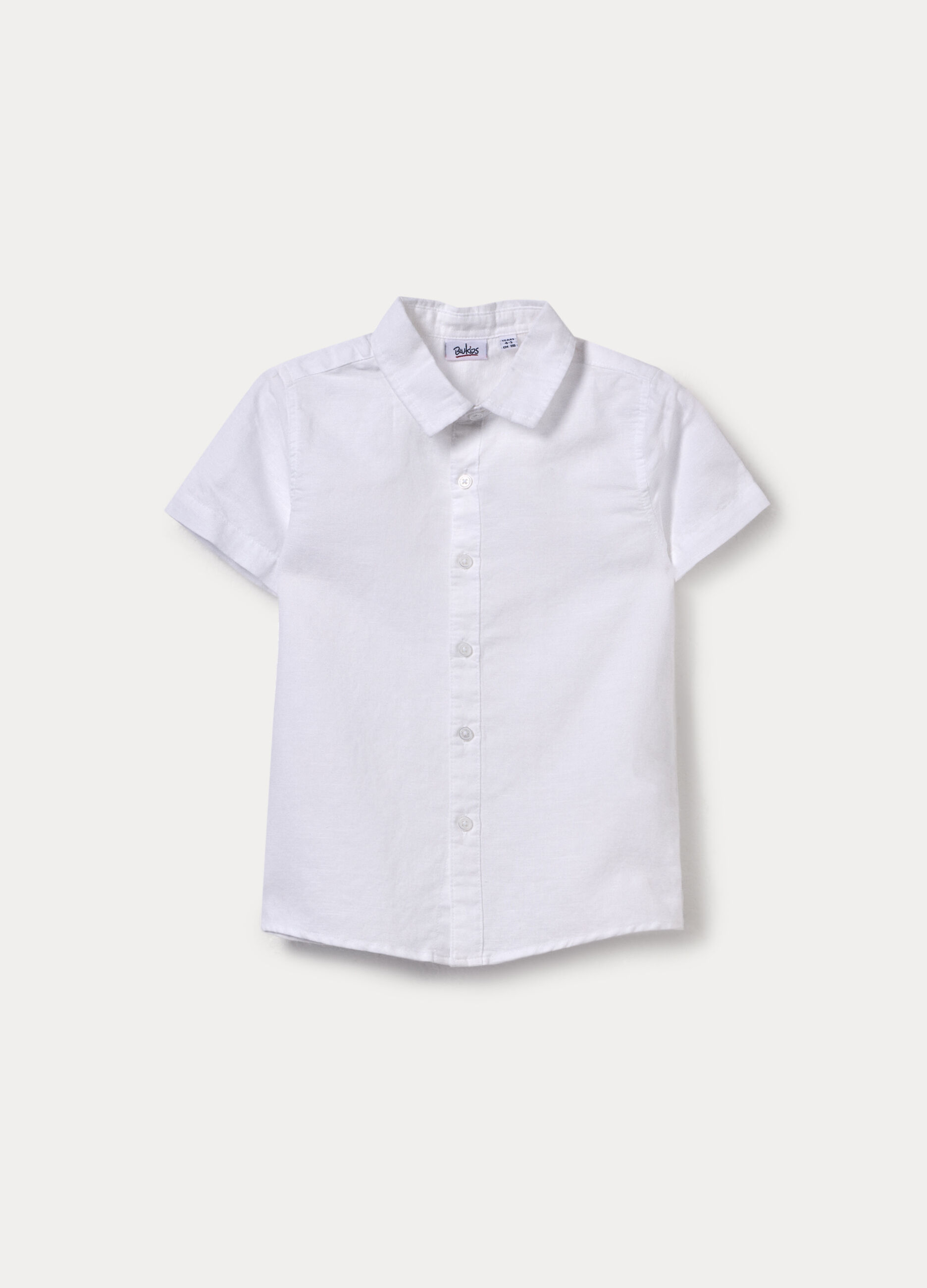 Camicia regular fit misto lino bambino_0