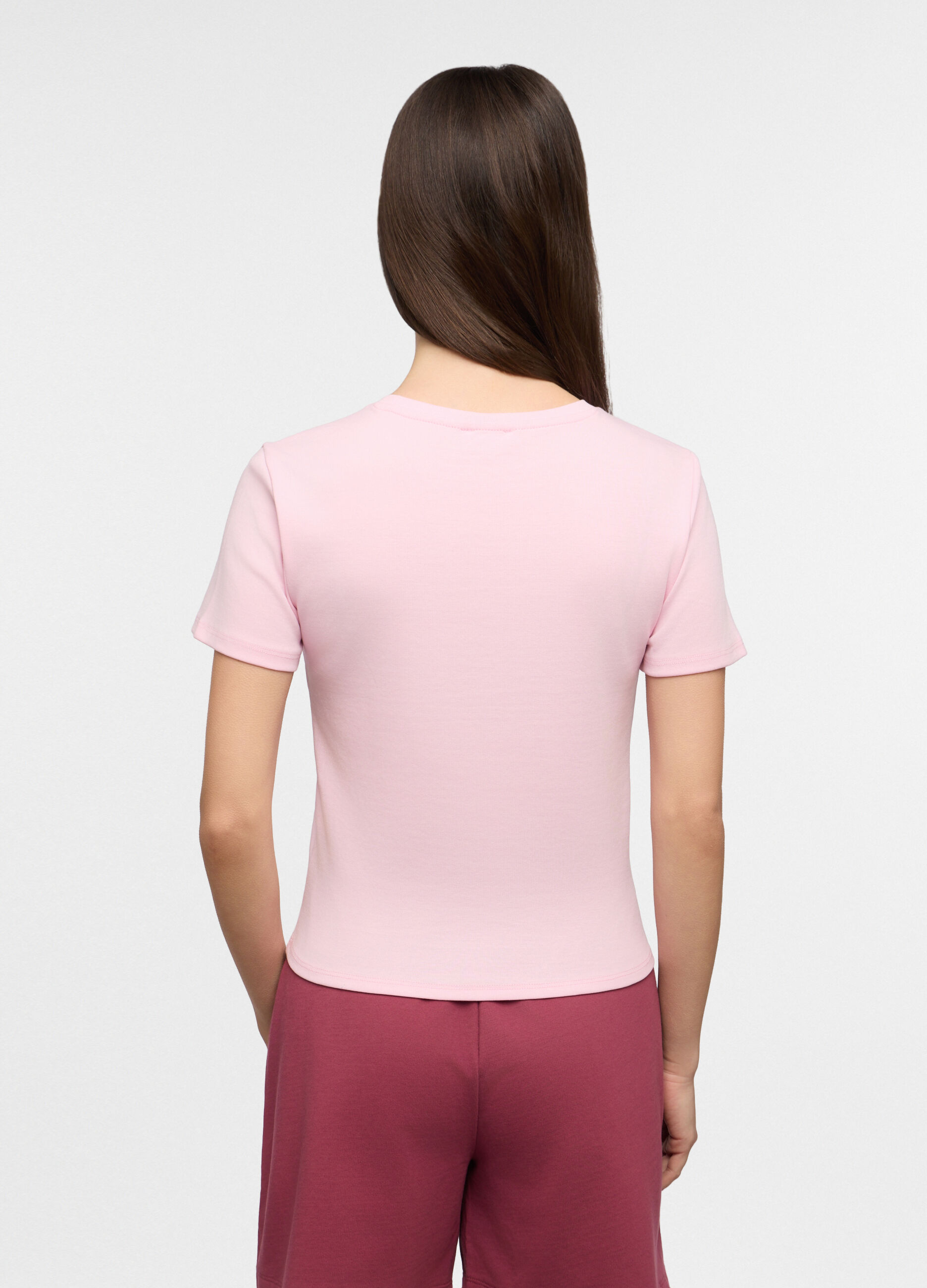 T-shirt girocollo stretch donna_1