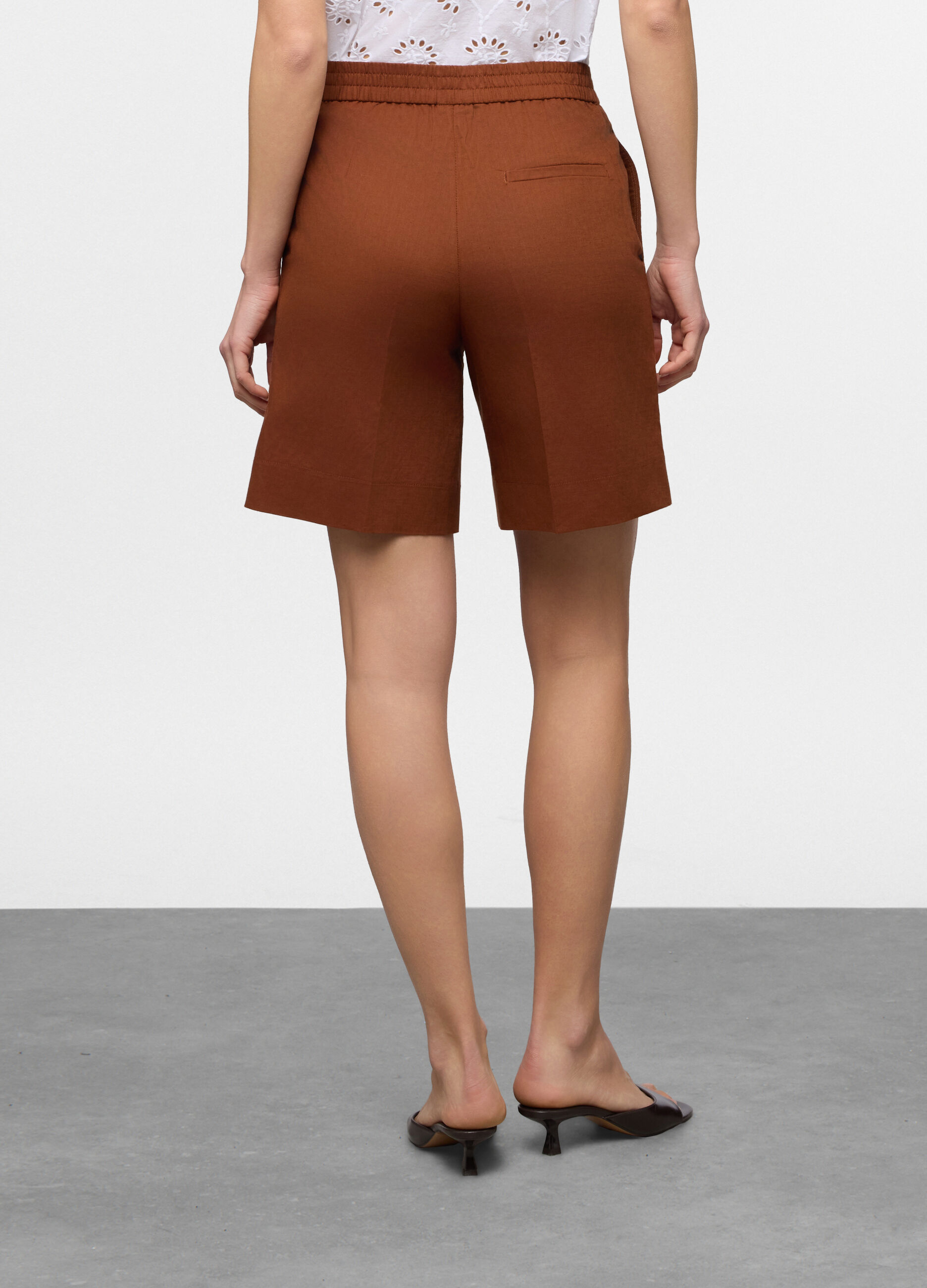 Bermuda wide leg misto lino donna_1