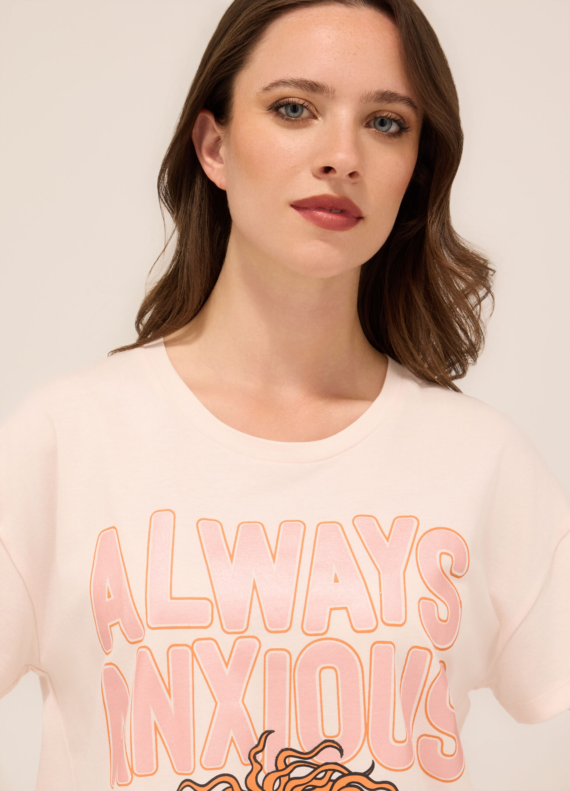 Camicia da notte in jersey di puro cotone donna_2