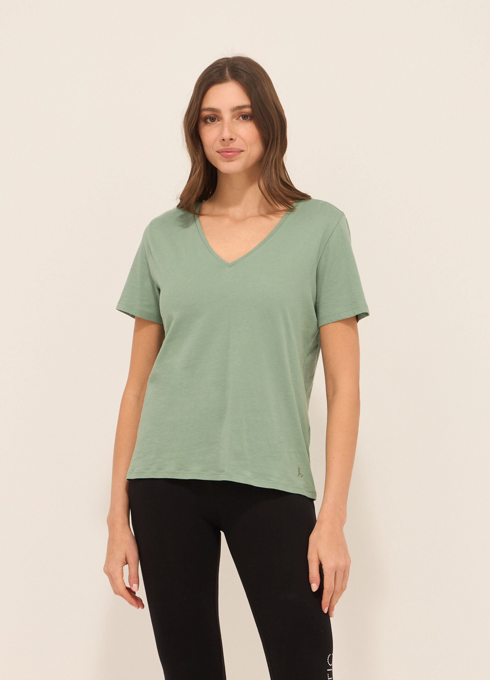 T-shirt in puro cotone donna_0