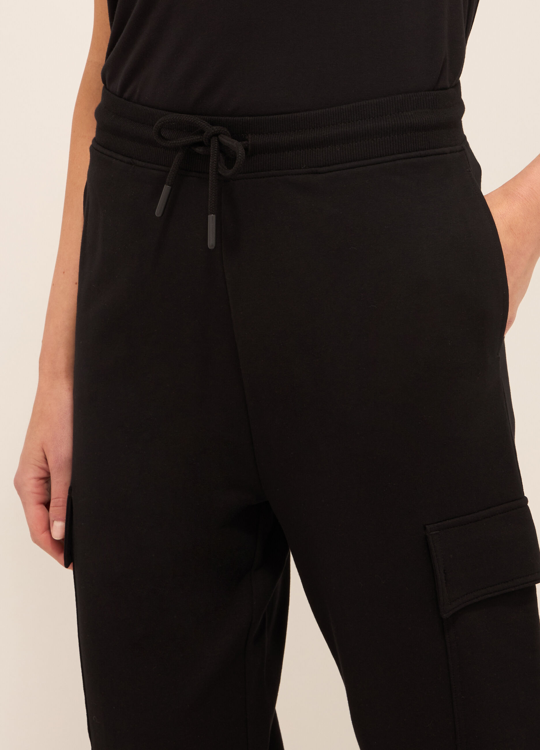 Jogger cargo in cotone stretch donna_2