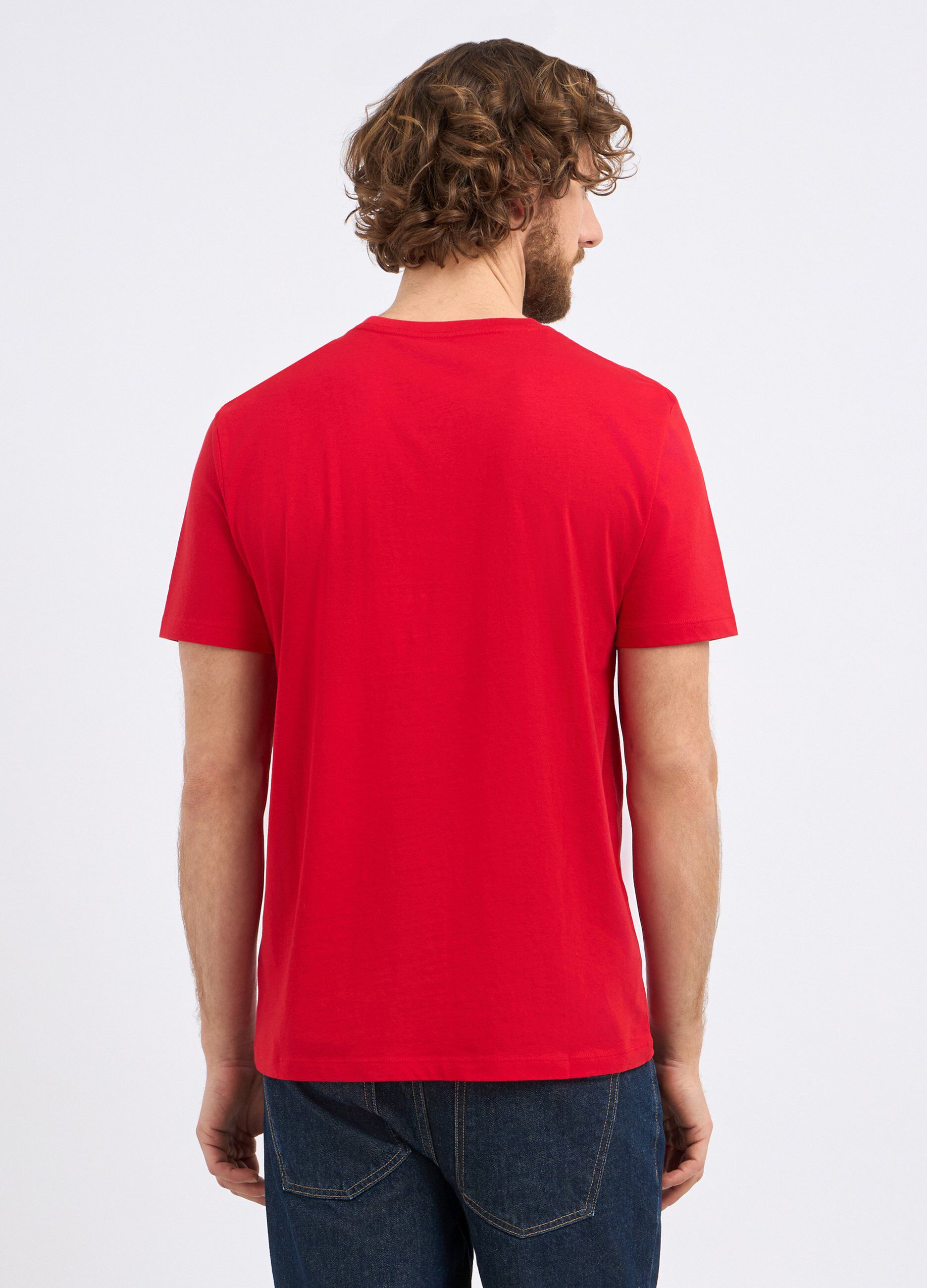T-shirt in puro cotone con taschino uomo_1