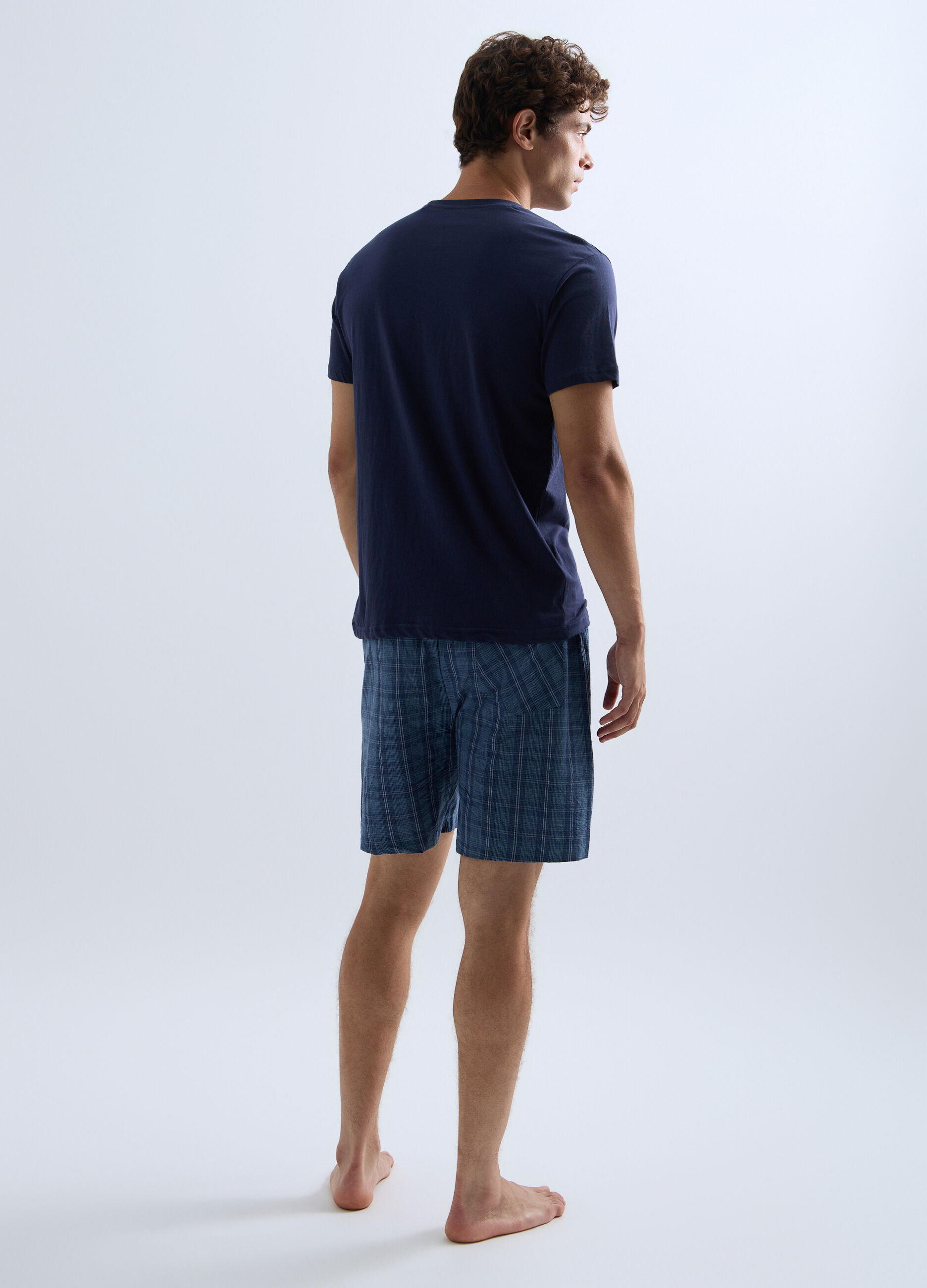 Pigiama corto con T-shirt in jersey di cotone uomo_1