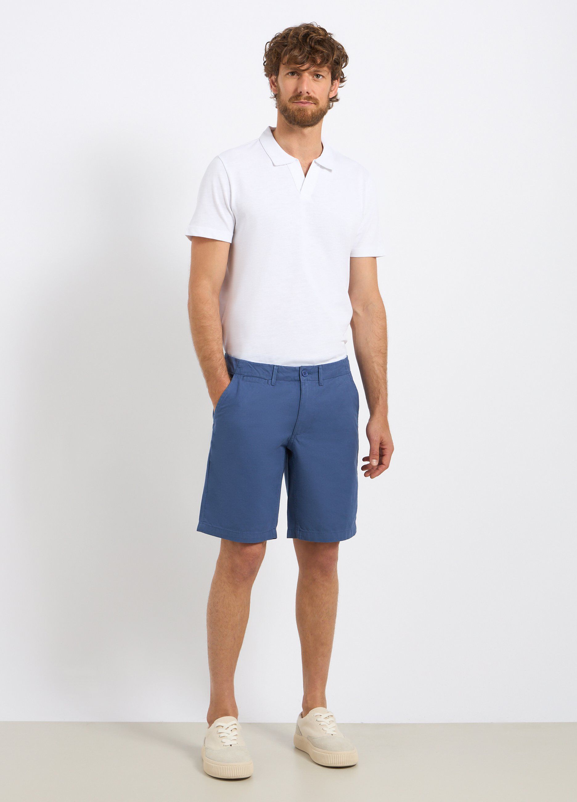 Bermuda in misto lino Rumford uomo_0
