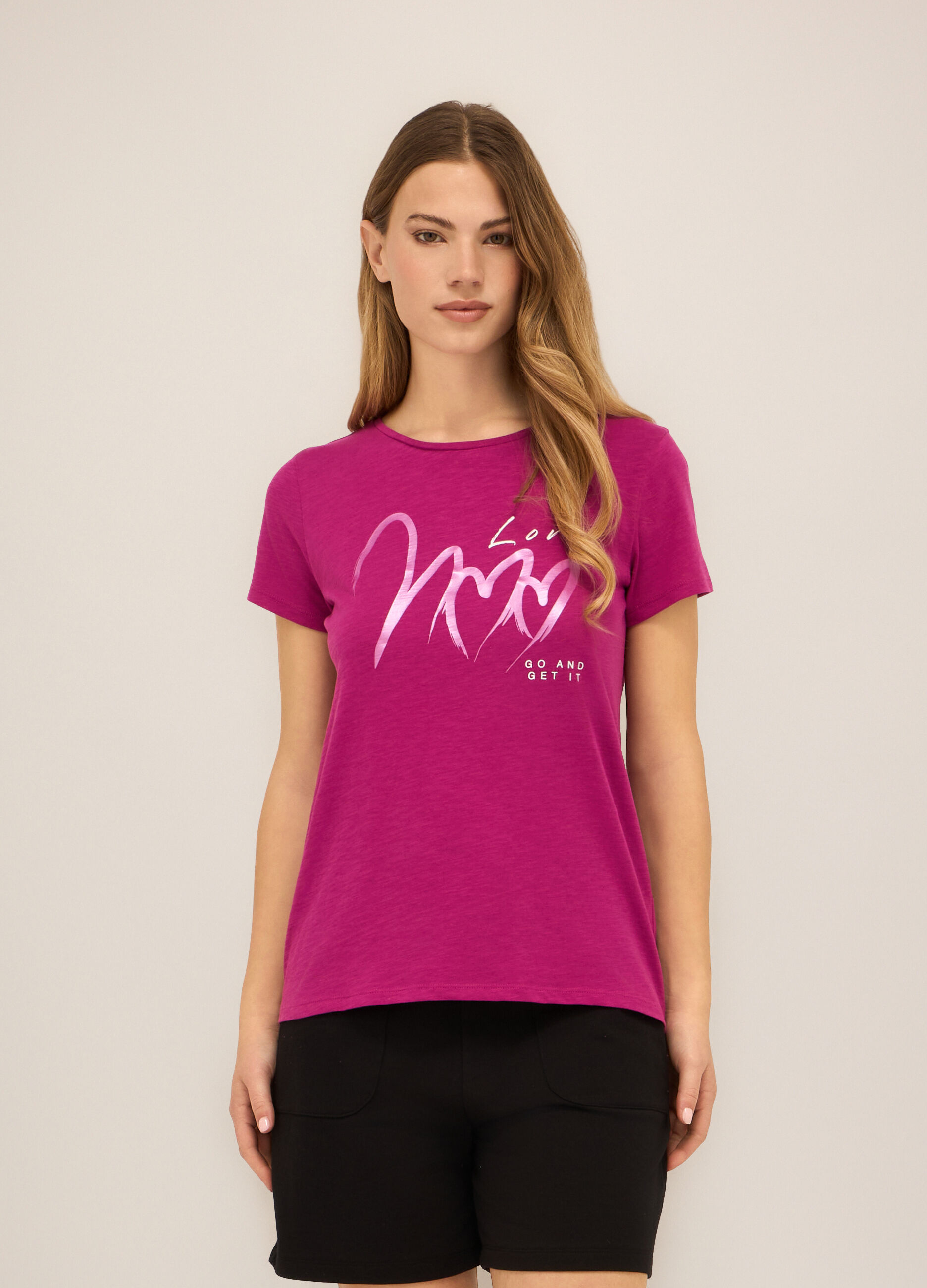 T-shirt in puro cotone donna_0